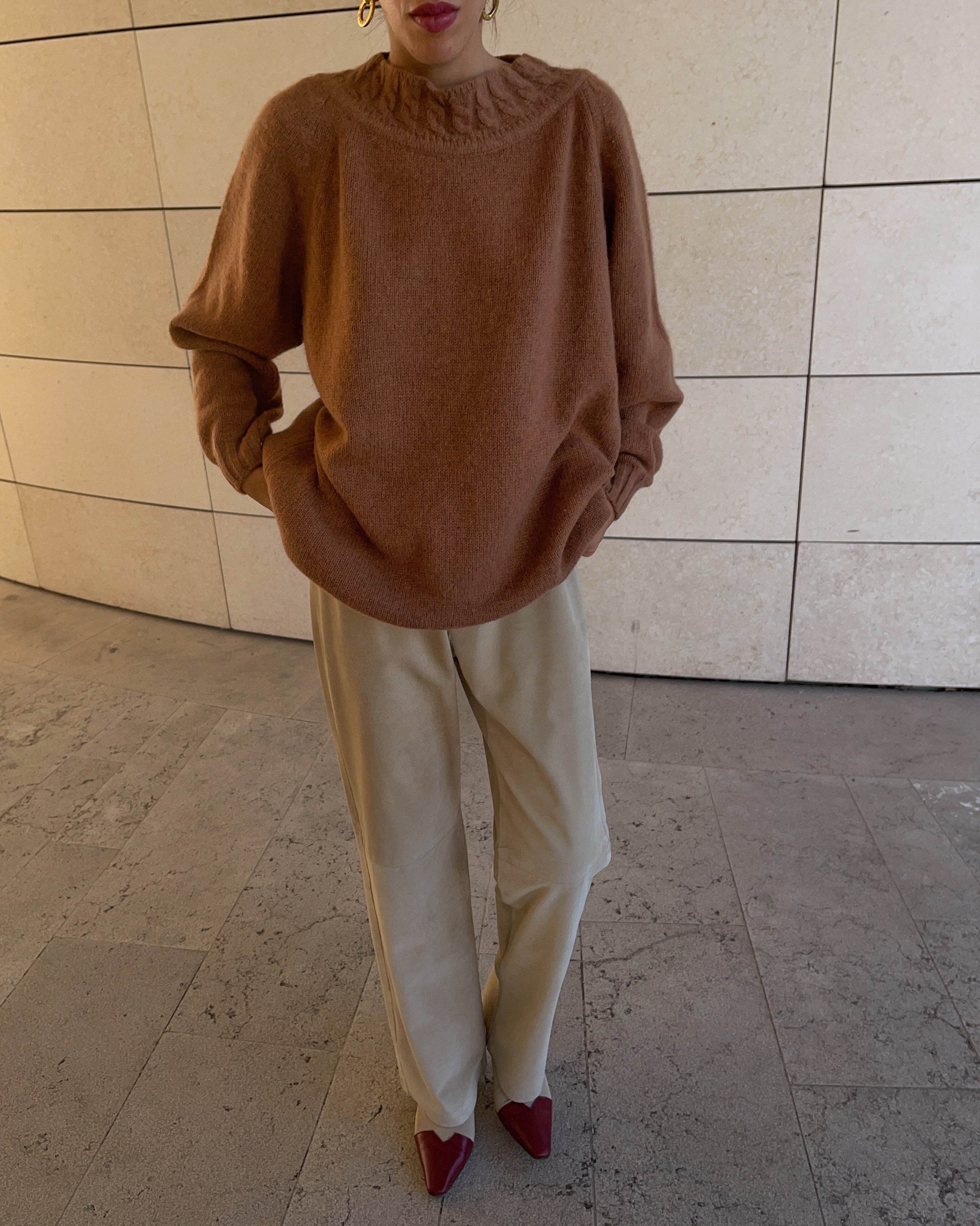 Maxi pull over angora blend