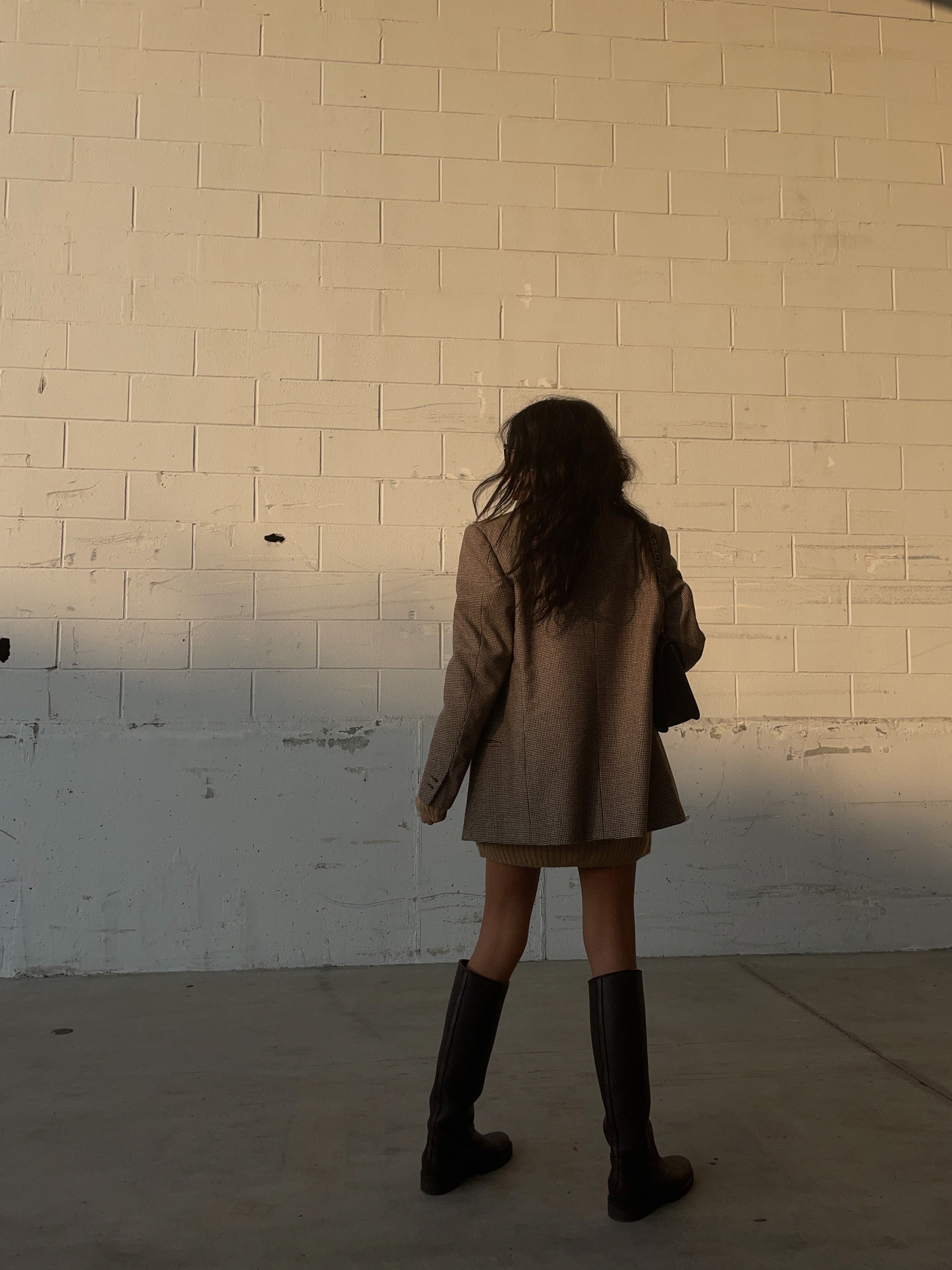 OVERSIZED BLAZER IN PIED DE POULE