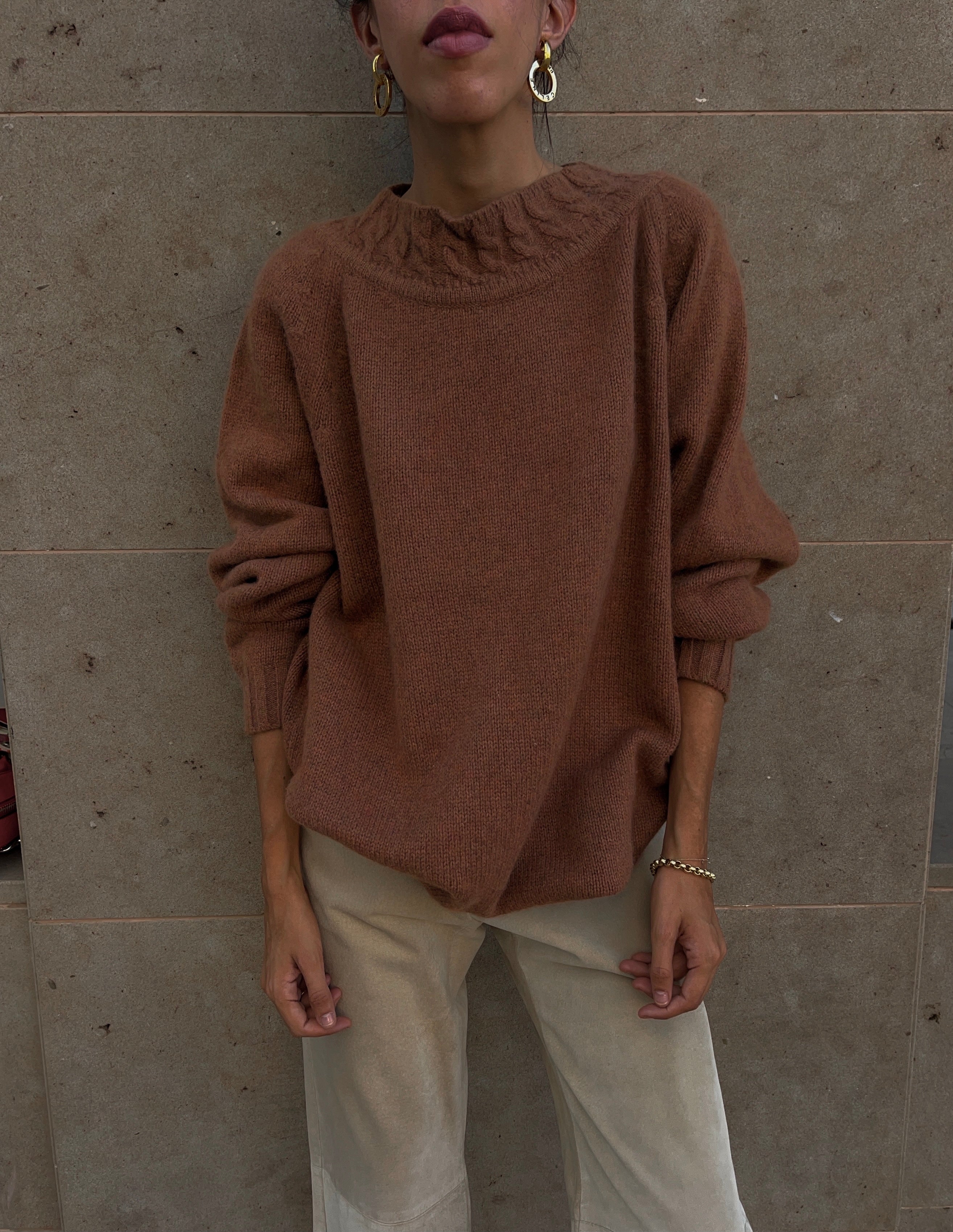 Maxi pull over angora blend