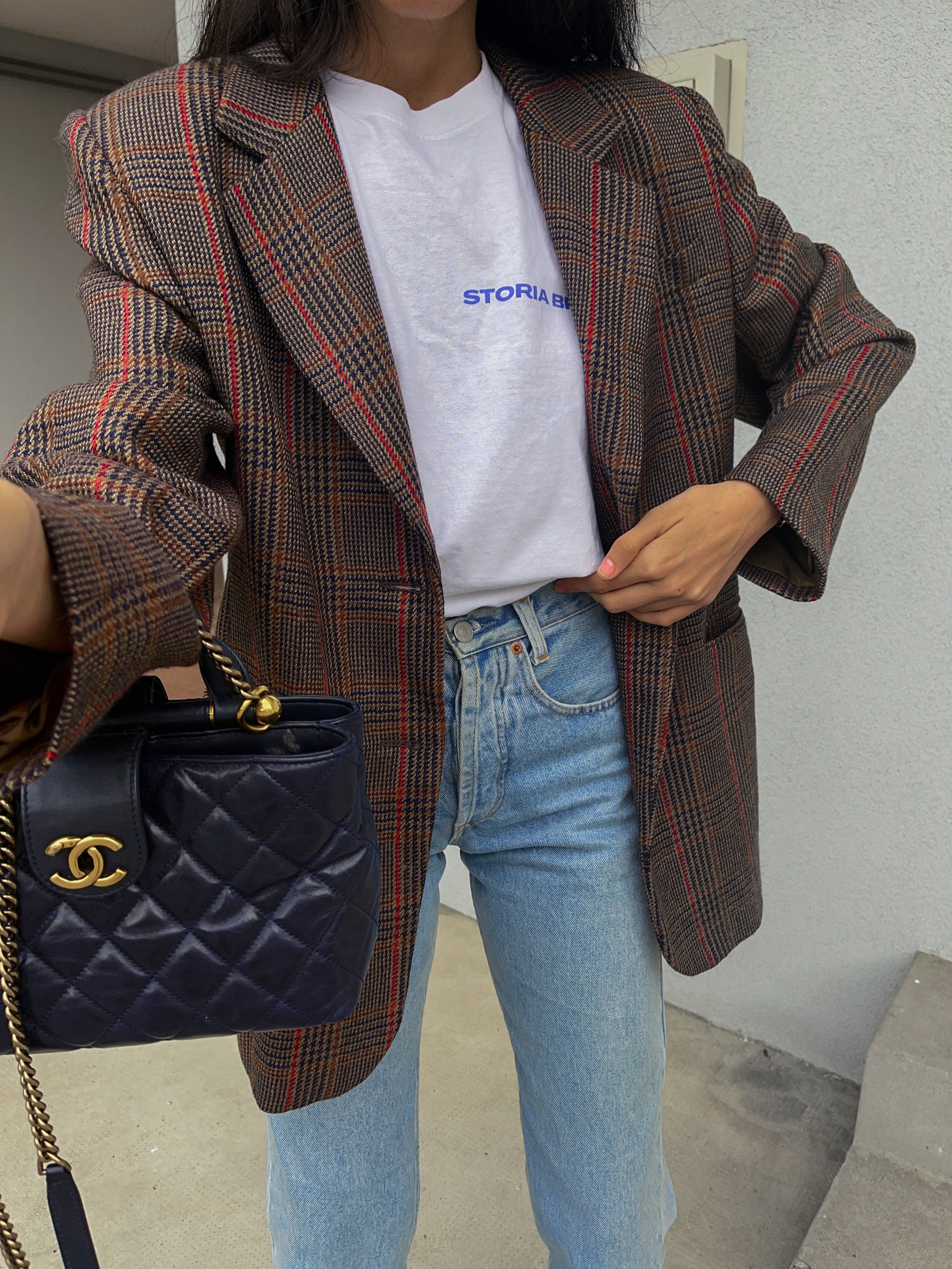 max mara group Check wool blazer