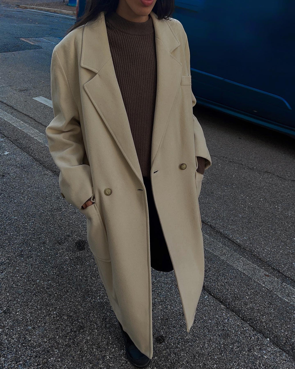 Cappotto bianco panna