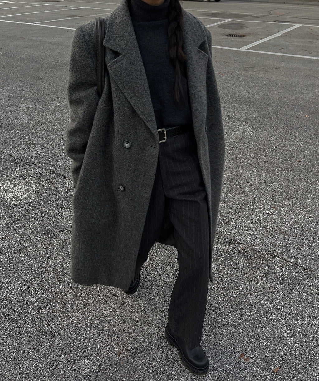 Grey wool coat
