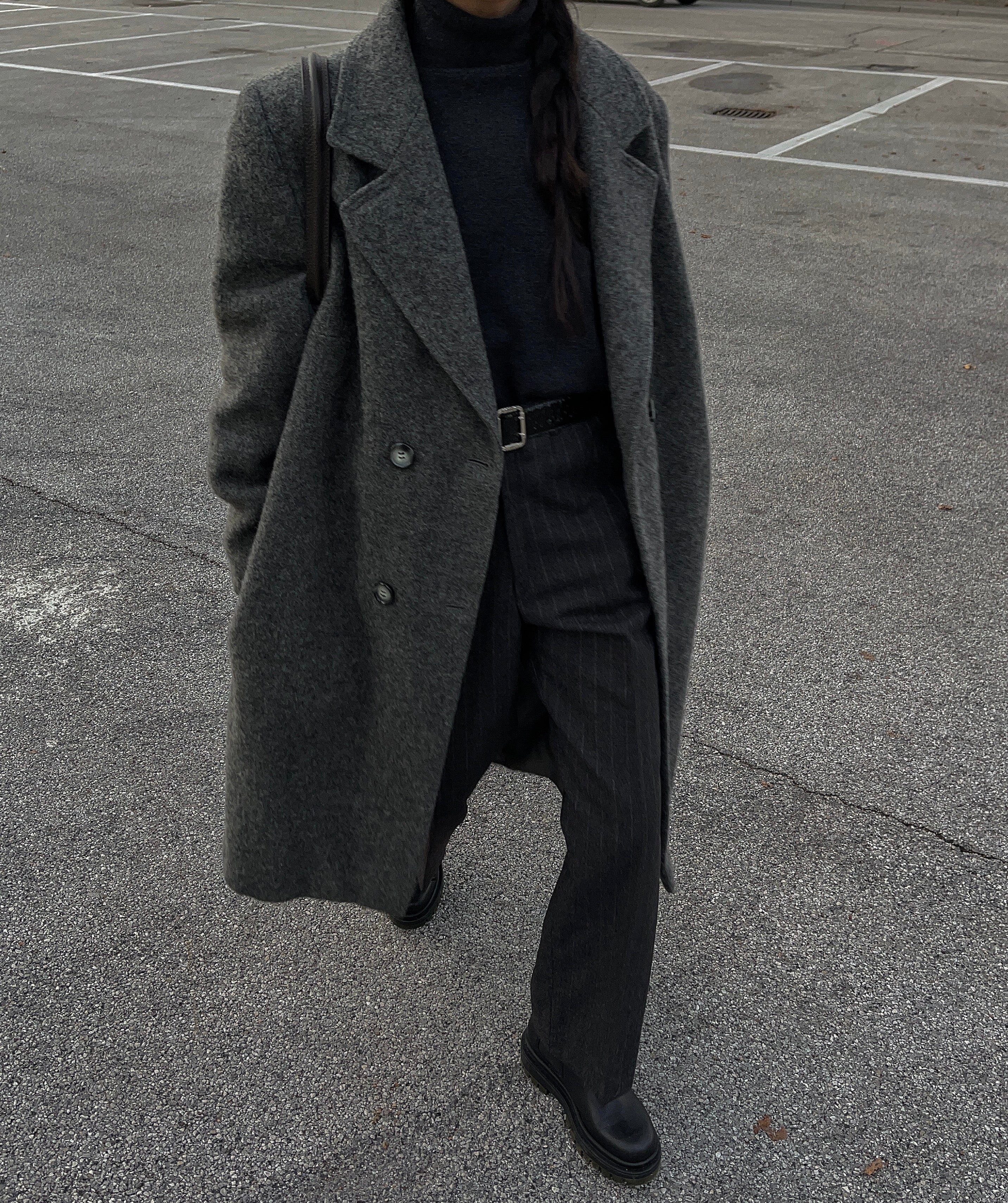 Grey wool coat