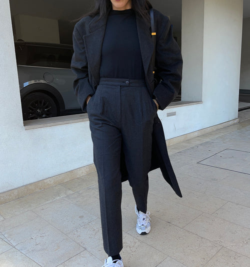 100 wool thick trousers
