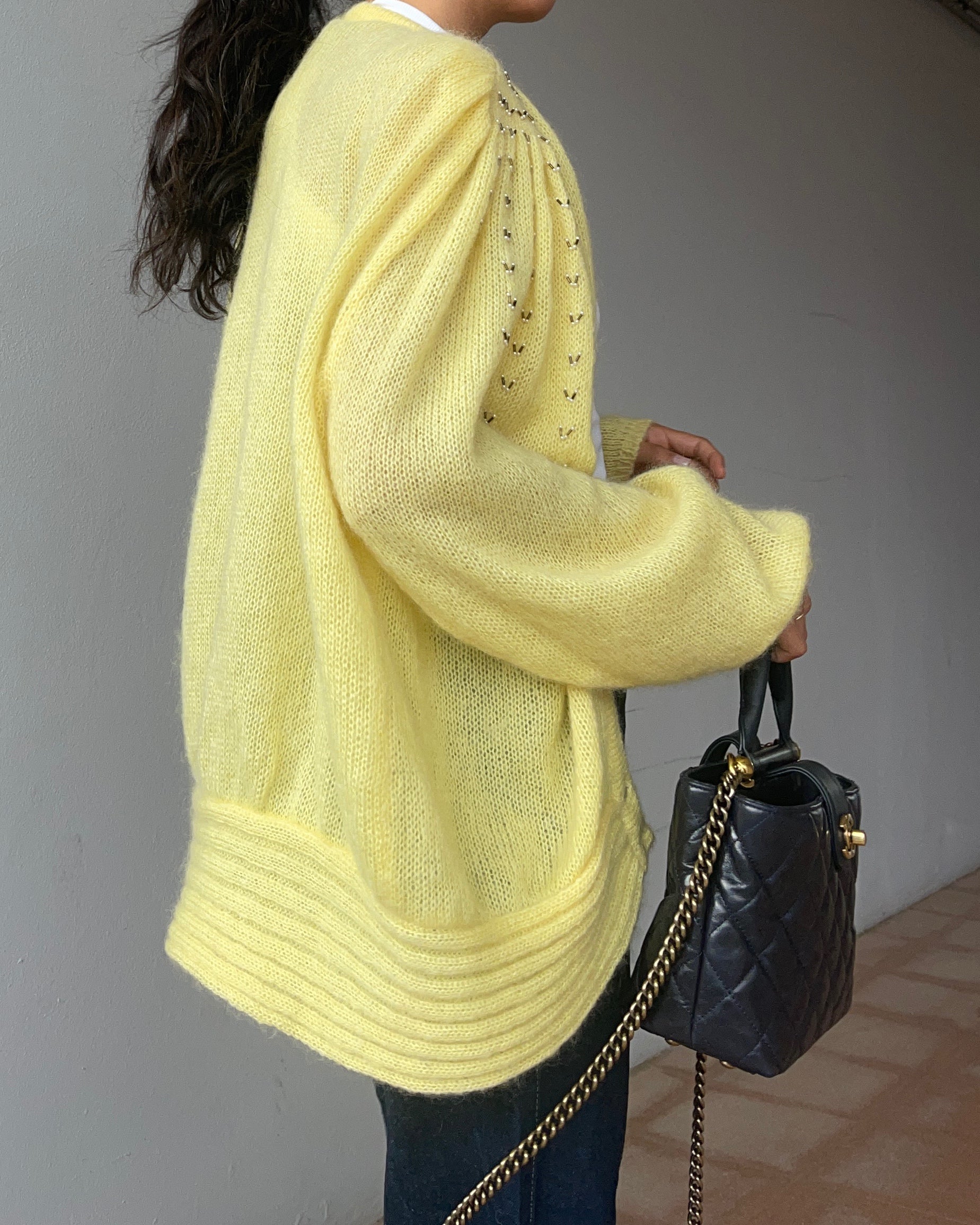 Kid mohair cardigan