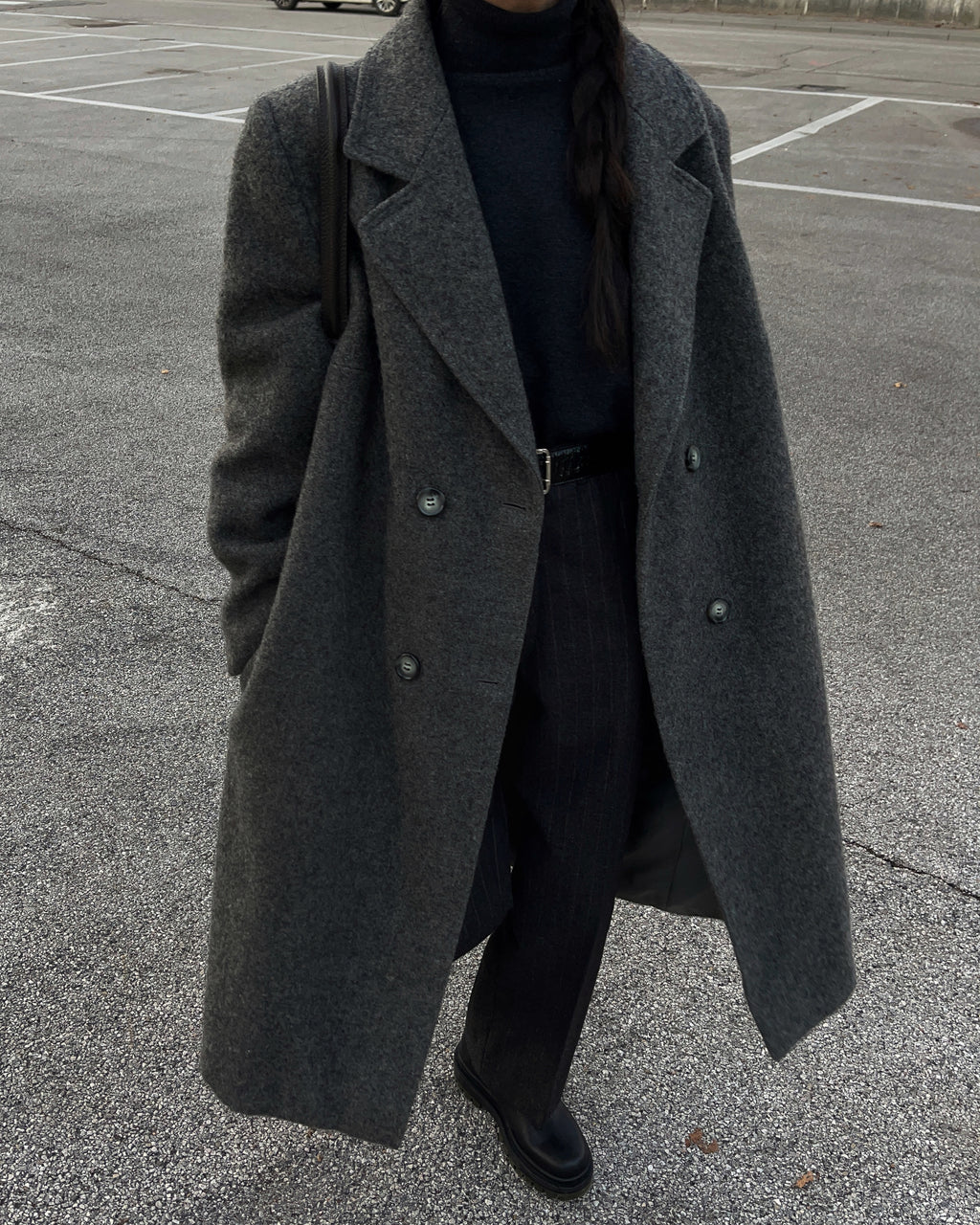 Grey wool coat