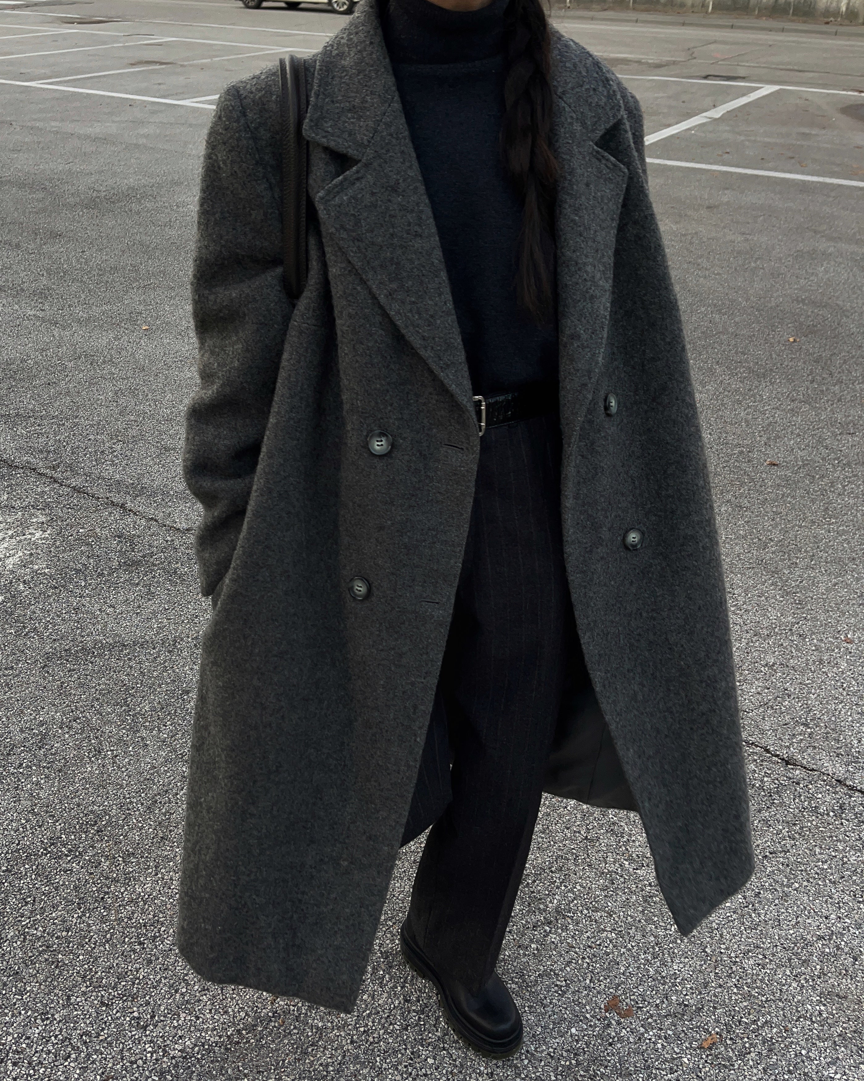 Grey wool coat