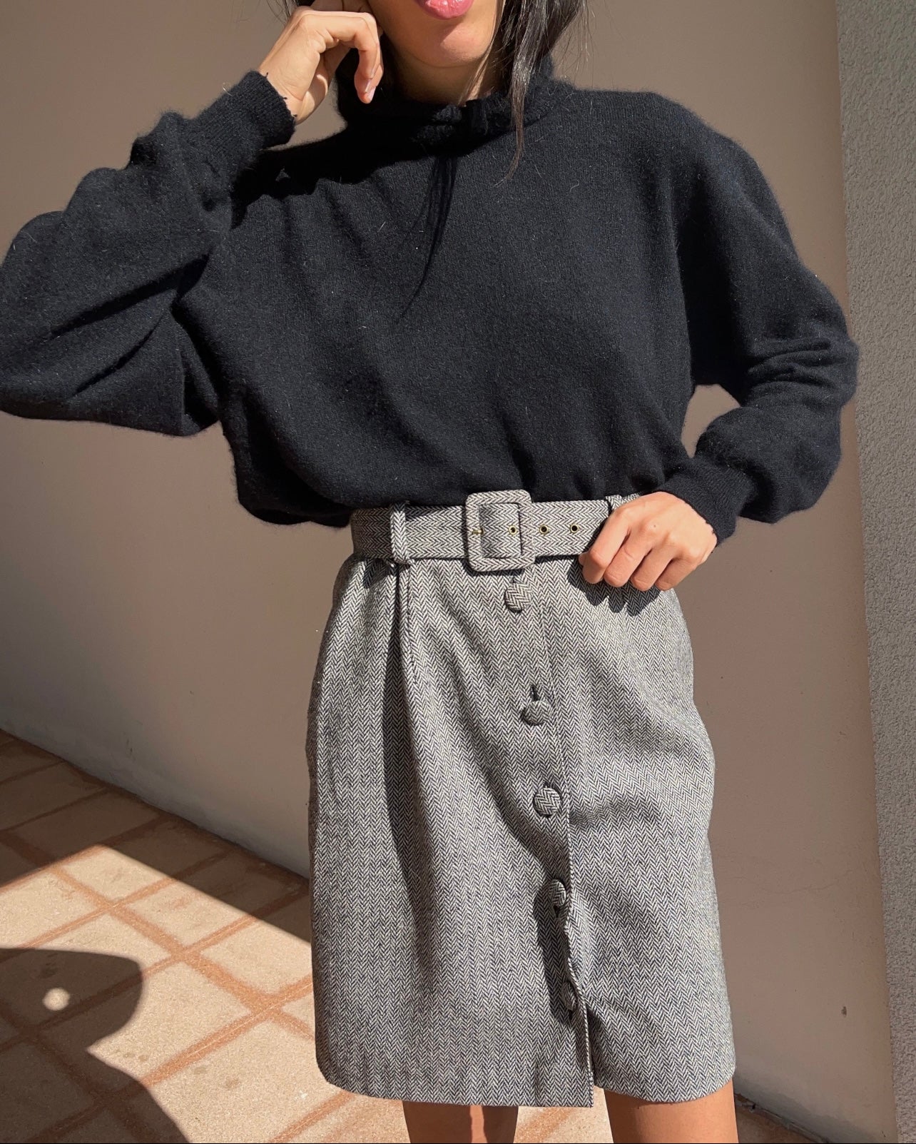 Angora blend turtleneck