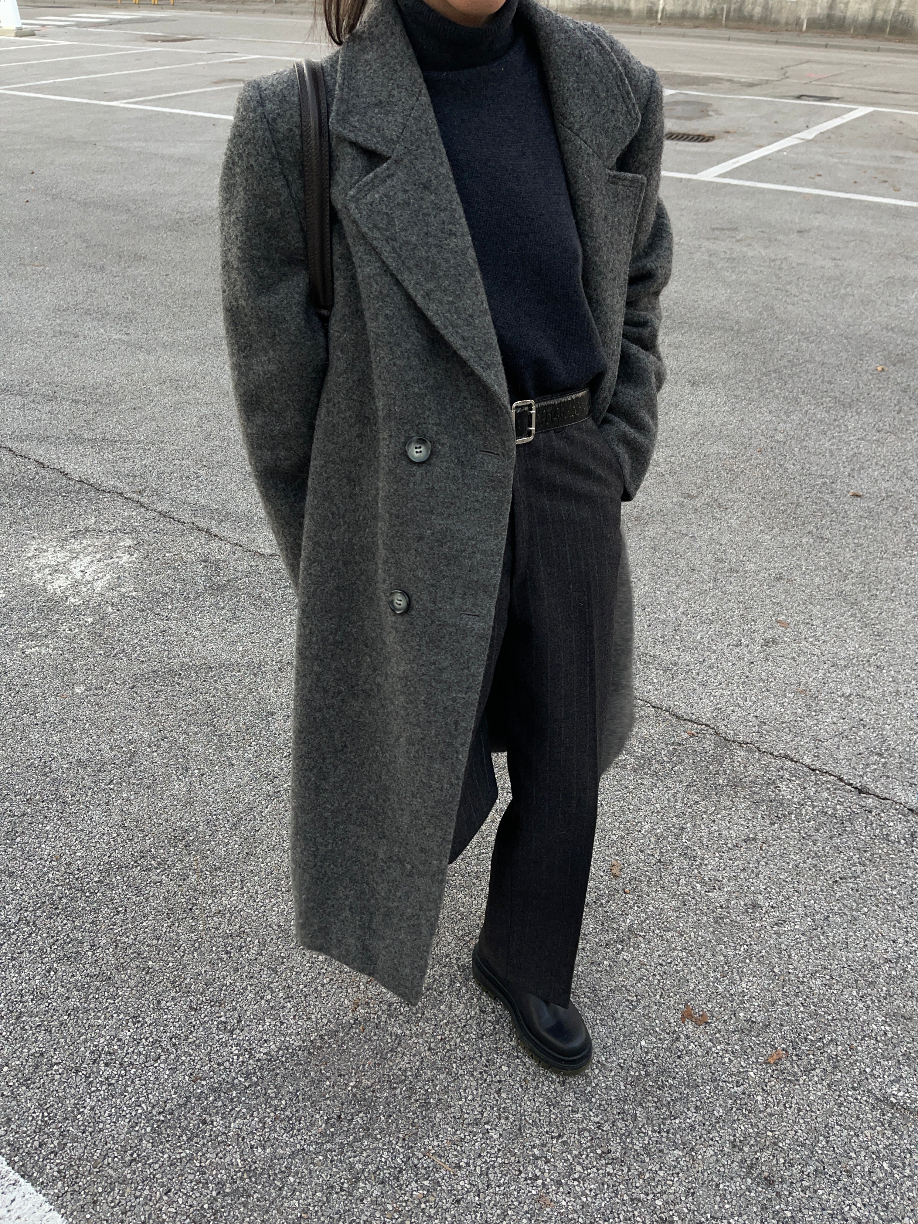 Grey wool coat