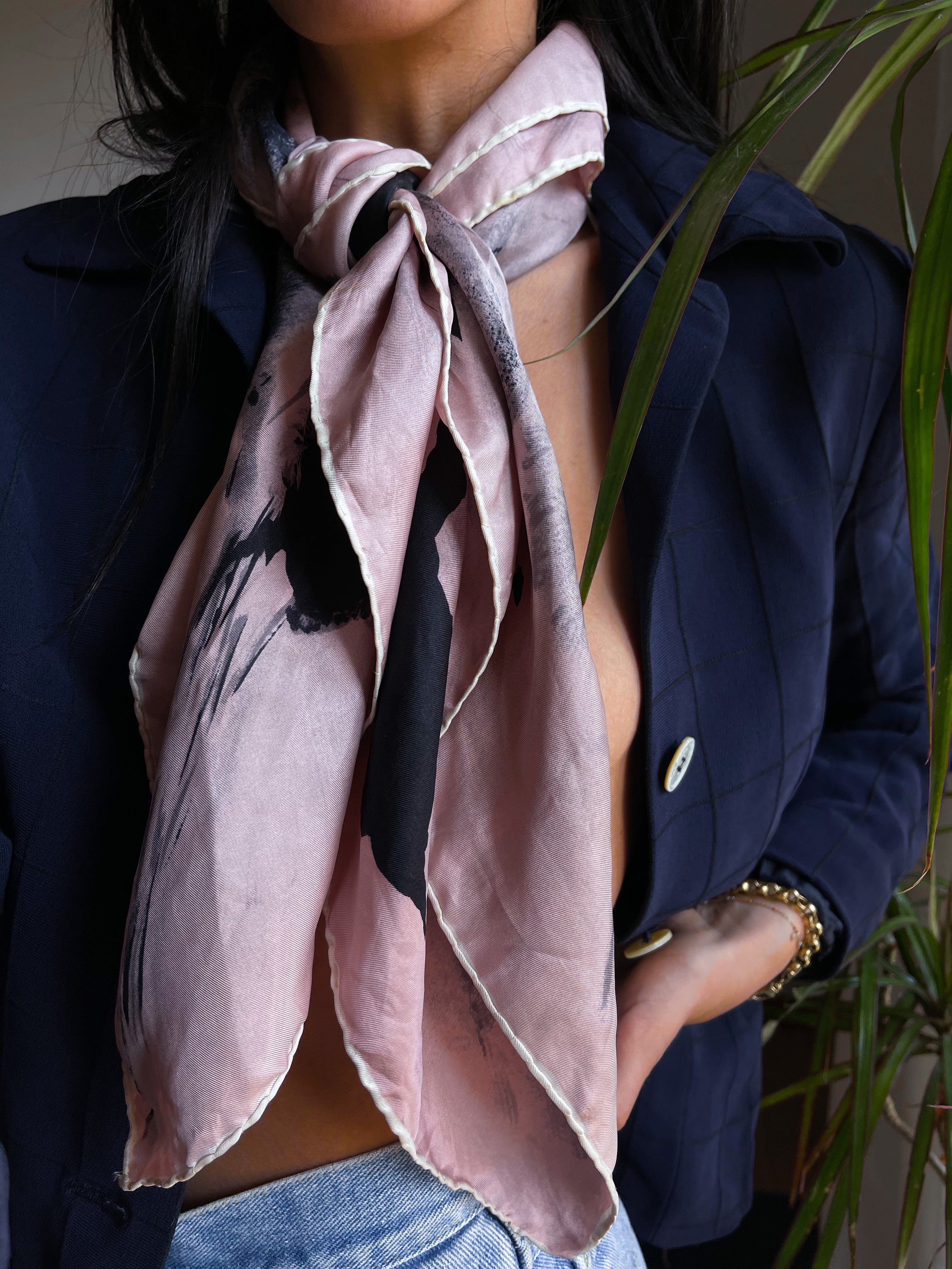 100 silk foulard