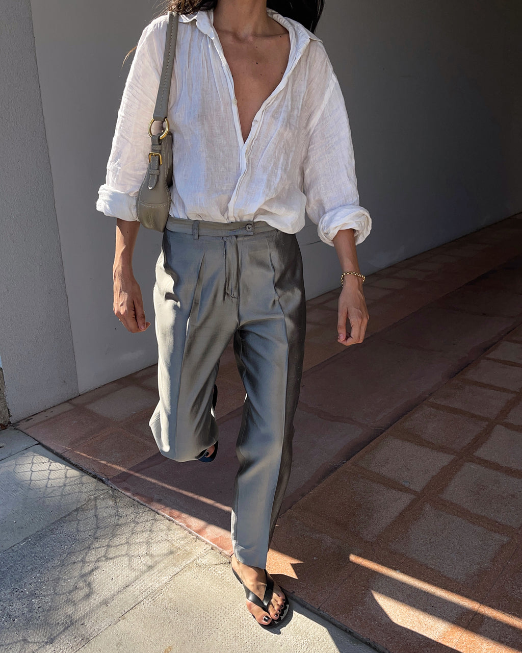 silk blend  trousers