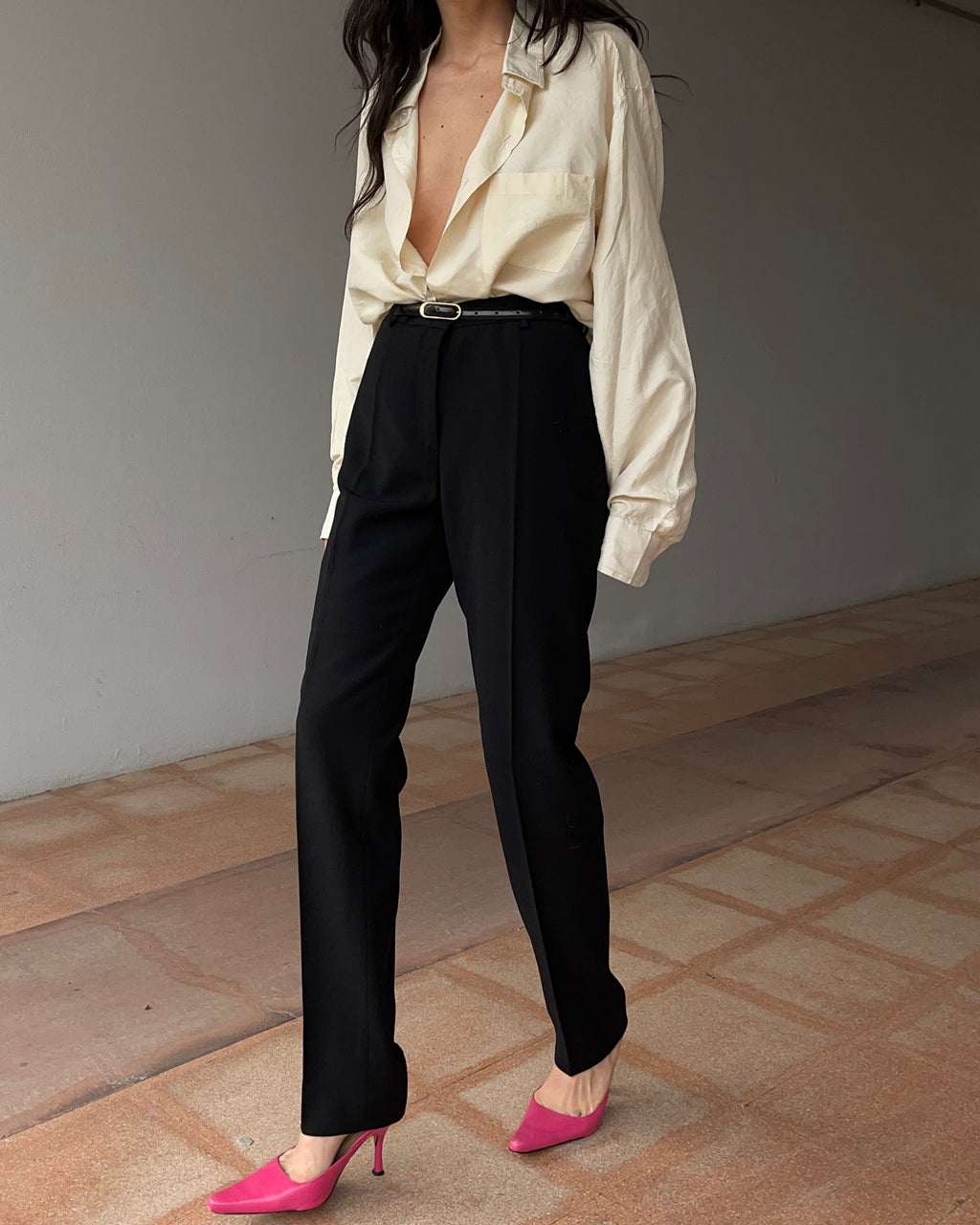 100 silk oversize shirt