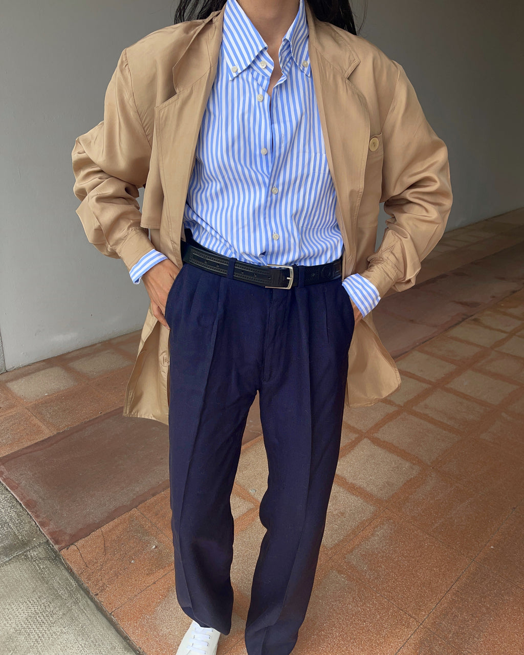 Thick linen trousers