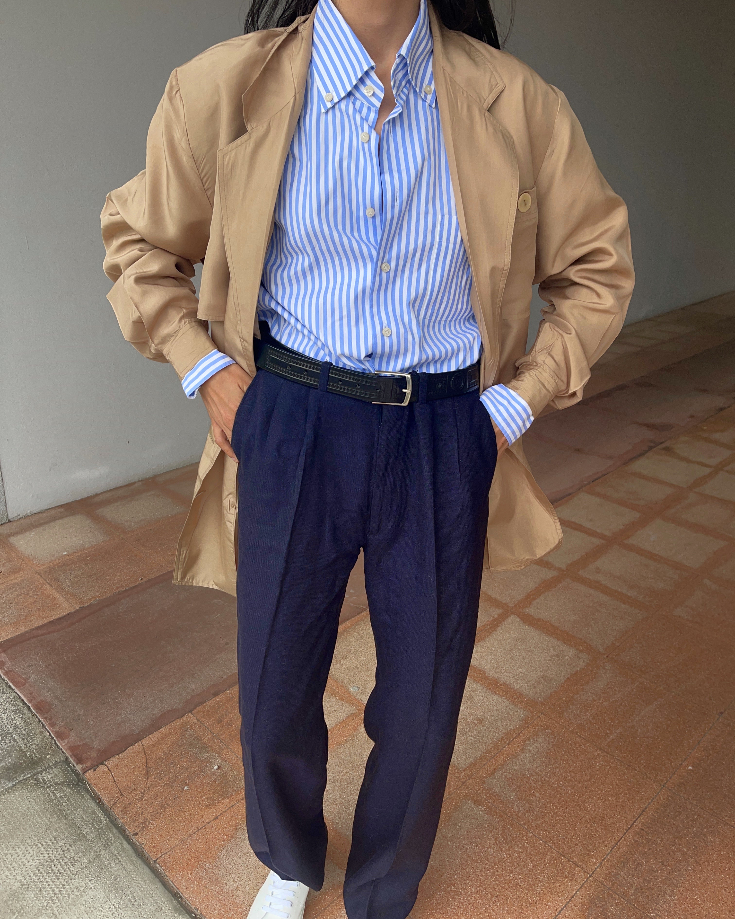 Thick linen trousers