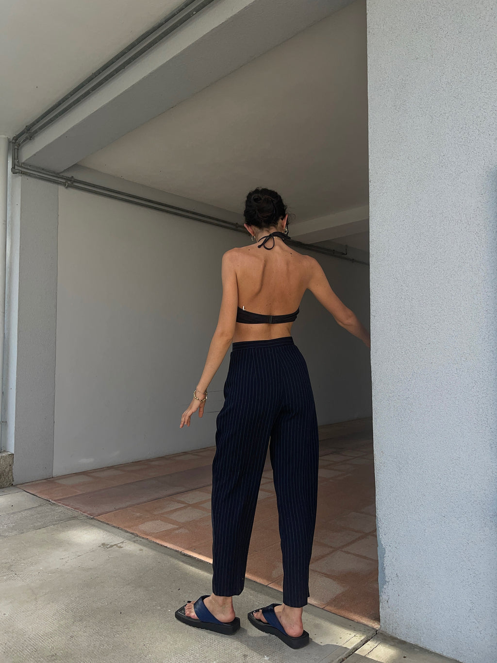 Gessato pants