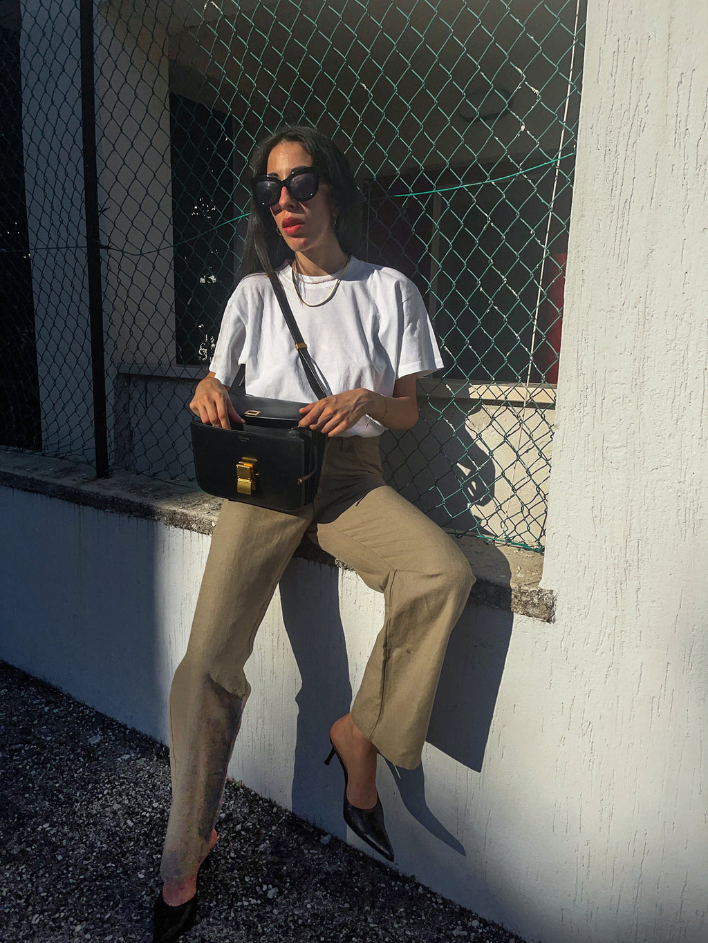 Linen blend jeans