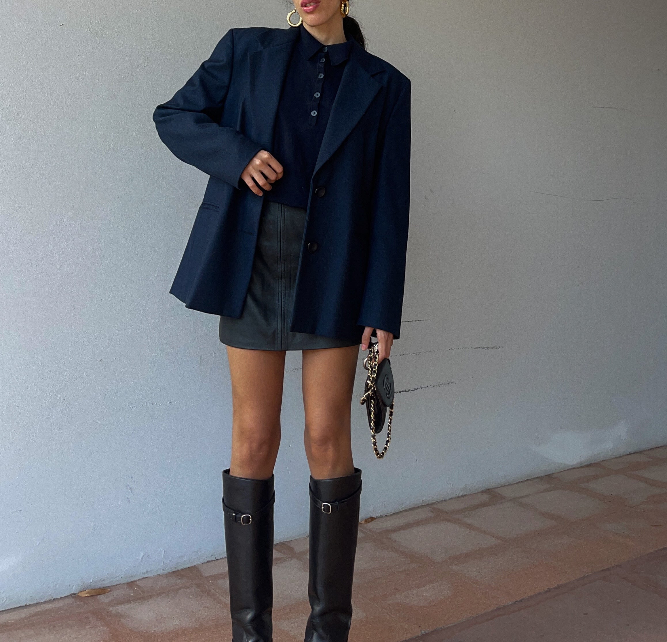 Blue wool blazer