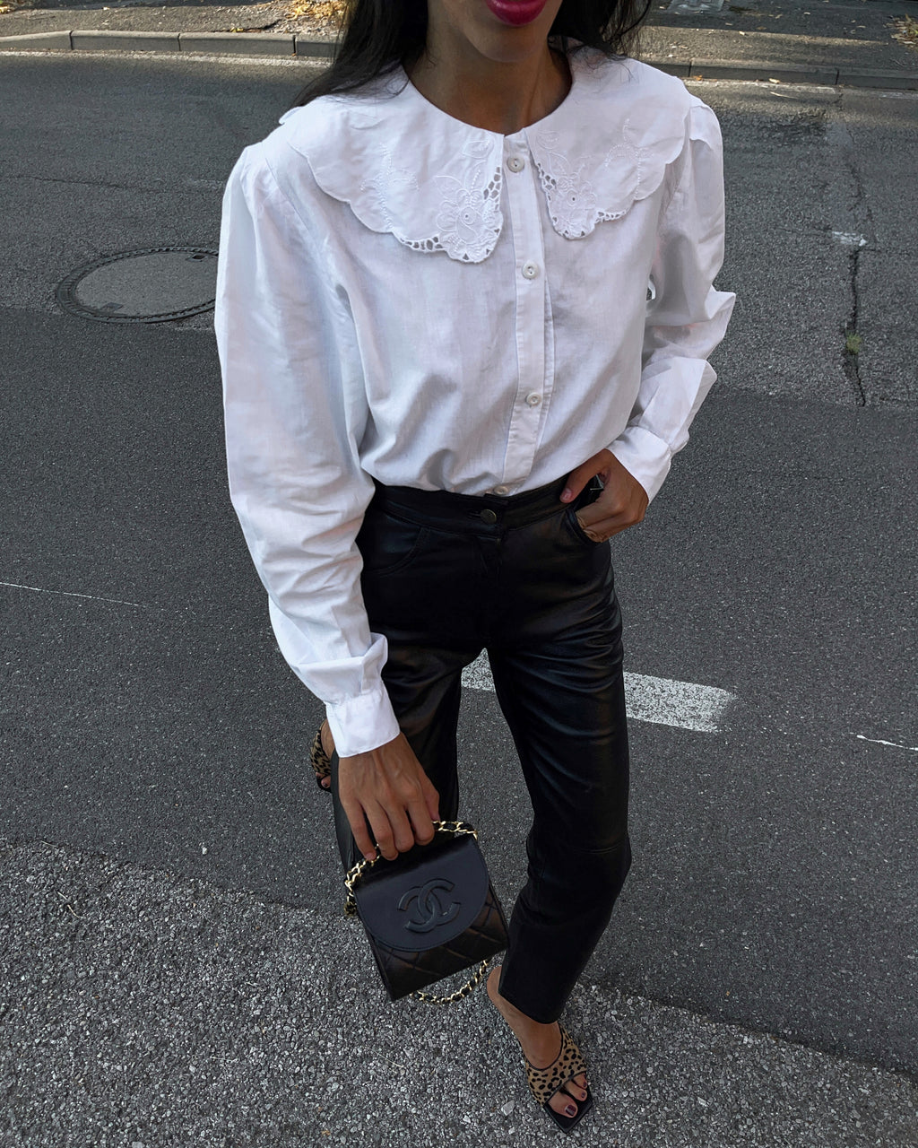 Collar cotton blouse