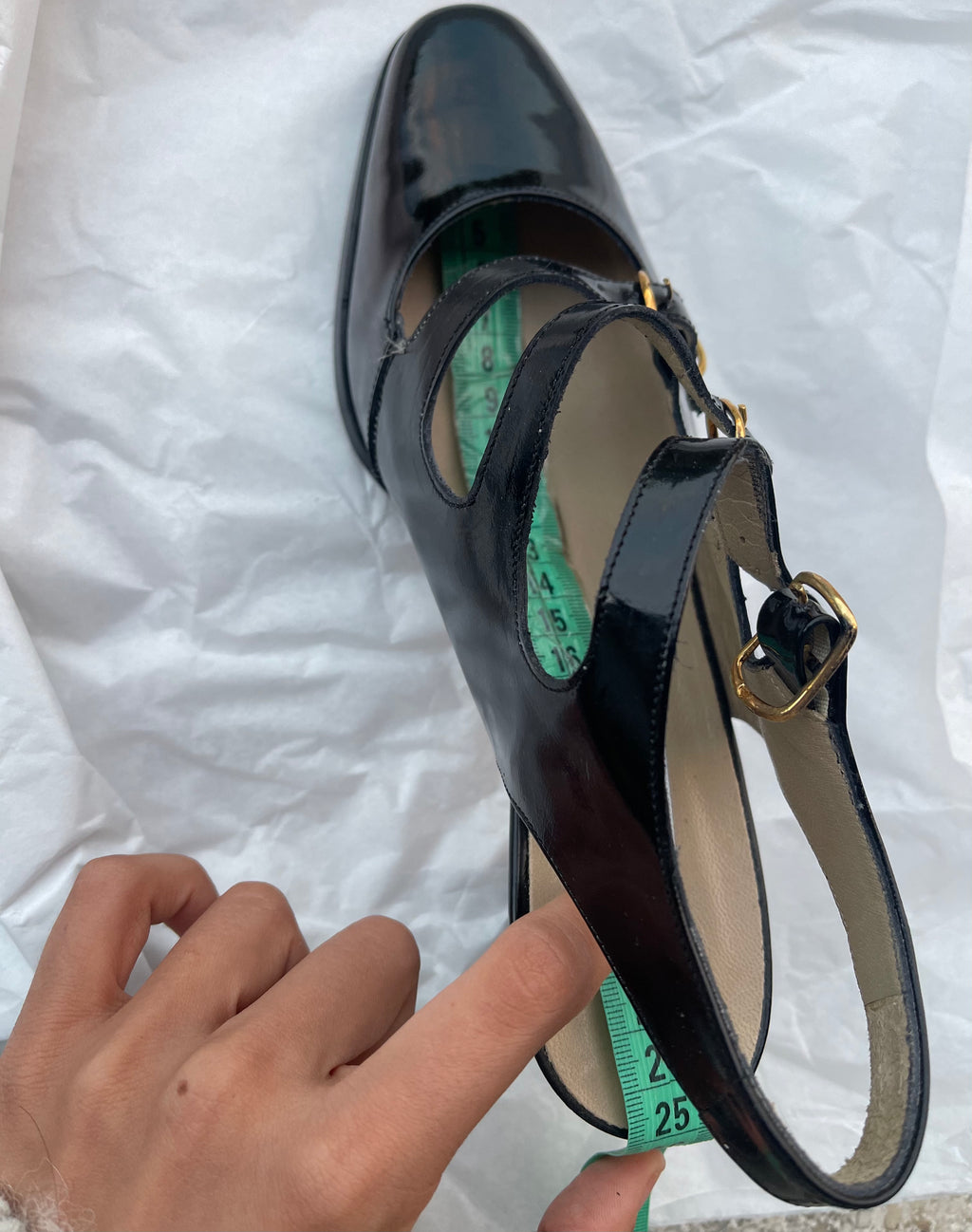 Black patent leather Mary Jane