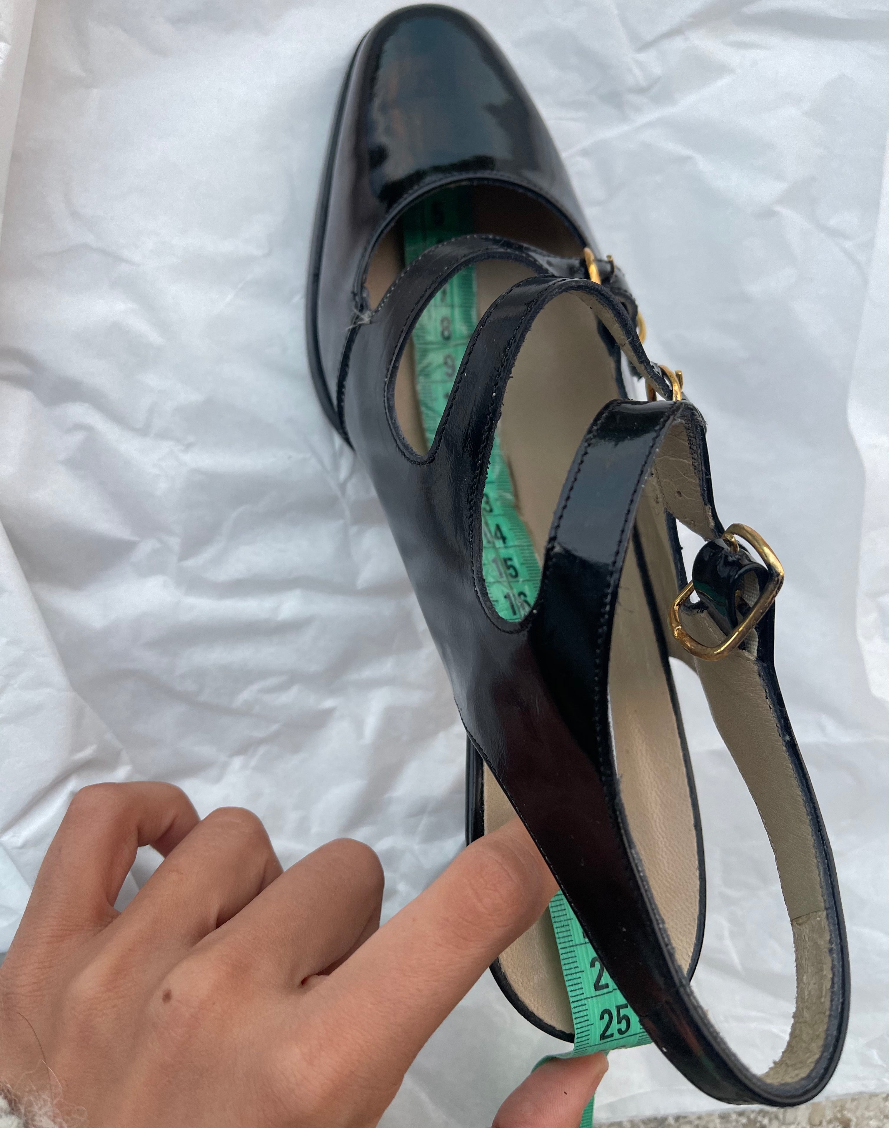 Black patent leather Mary Jane