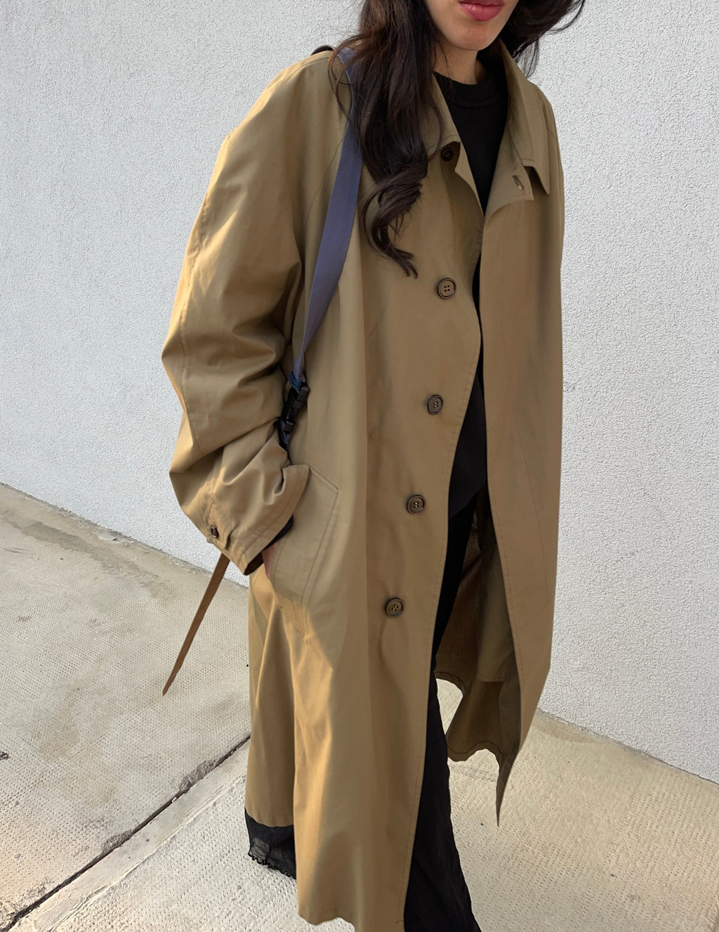 Khaki lightweight trench