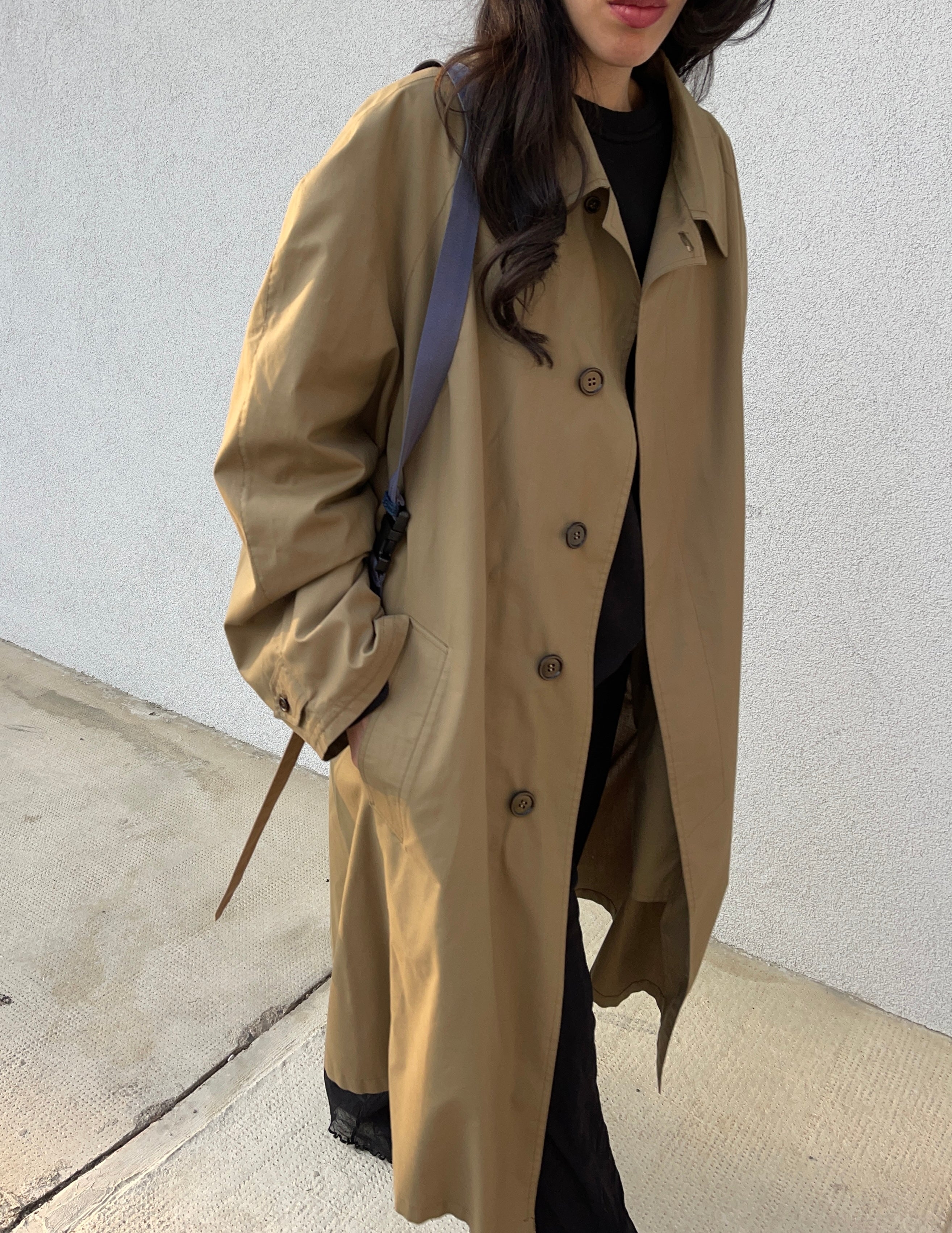 Khaki lightweight trench