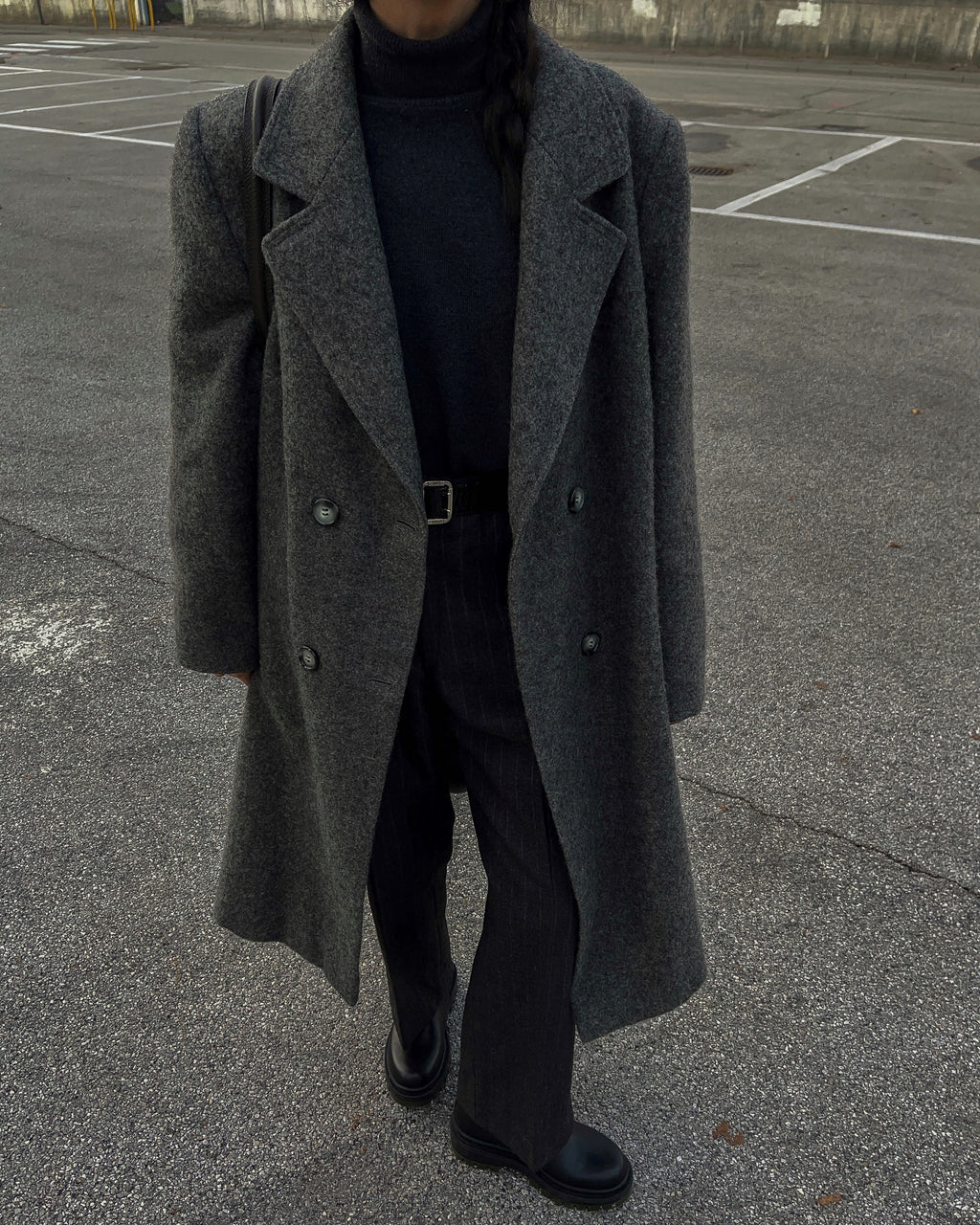 Grey wool coat