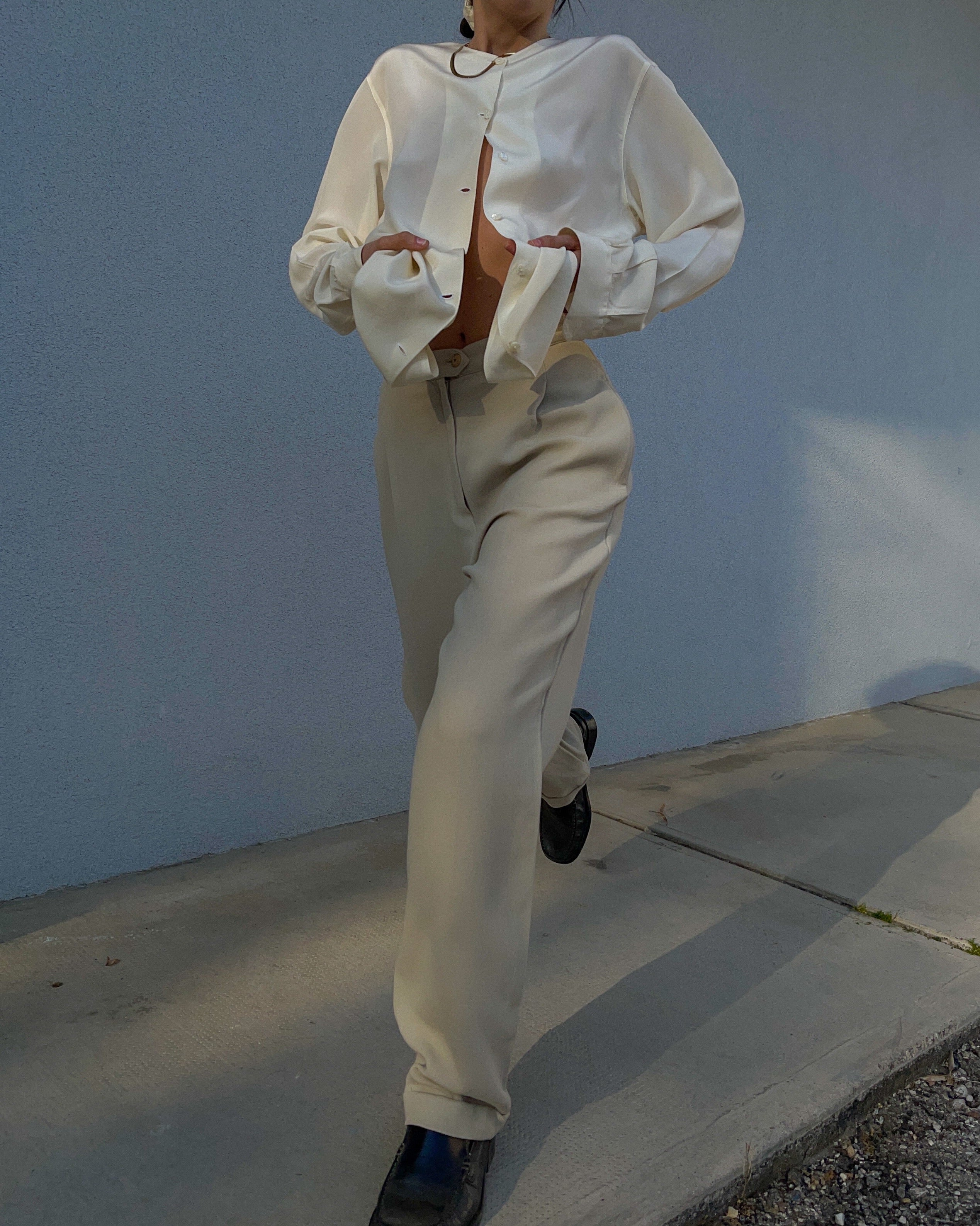 Camicia seta collo alla coreana