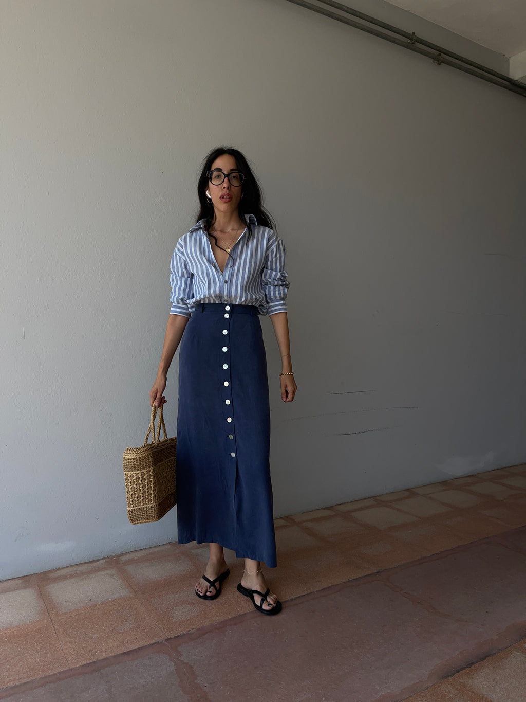 100 silk saint TROPEZ skirt