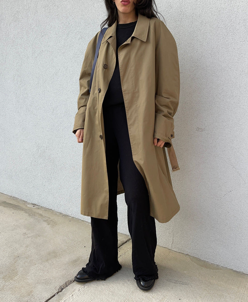 Khaki lightweight trench