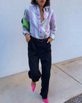 Multicolor striped shirt