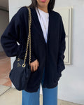 100 lambswool blue cardigan