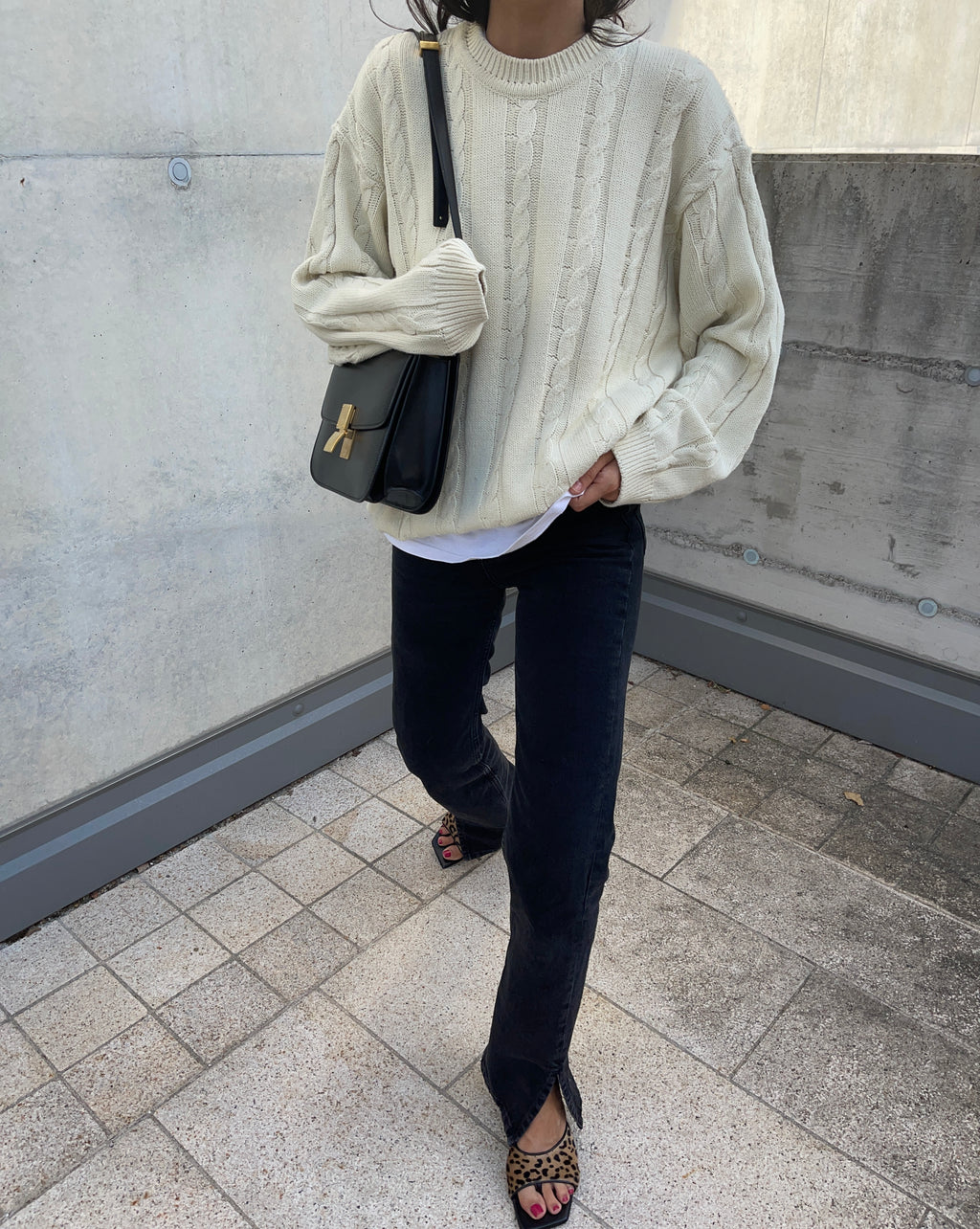 Cable knit jumper