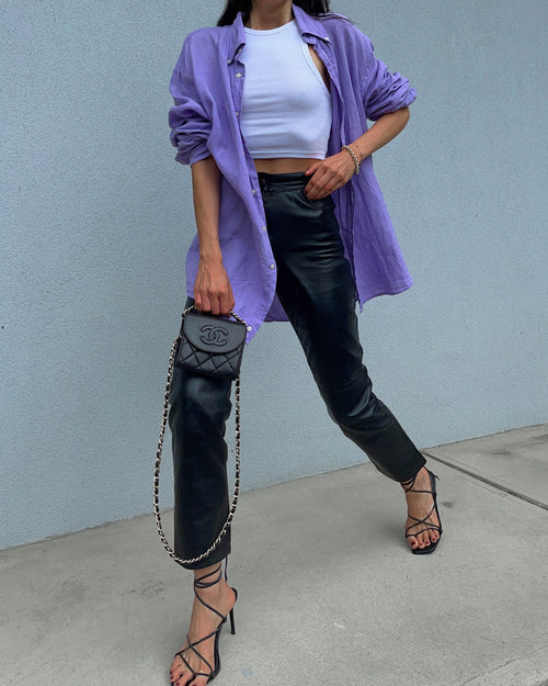 100% linen lilac shirt