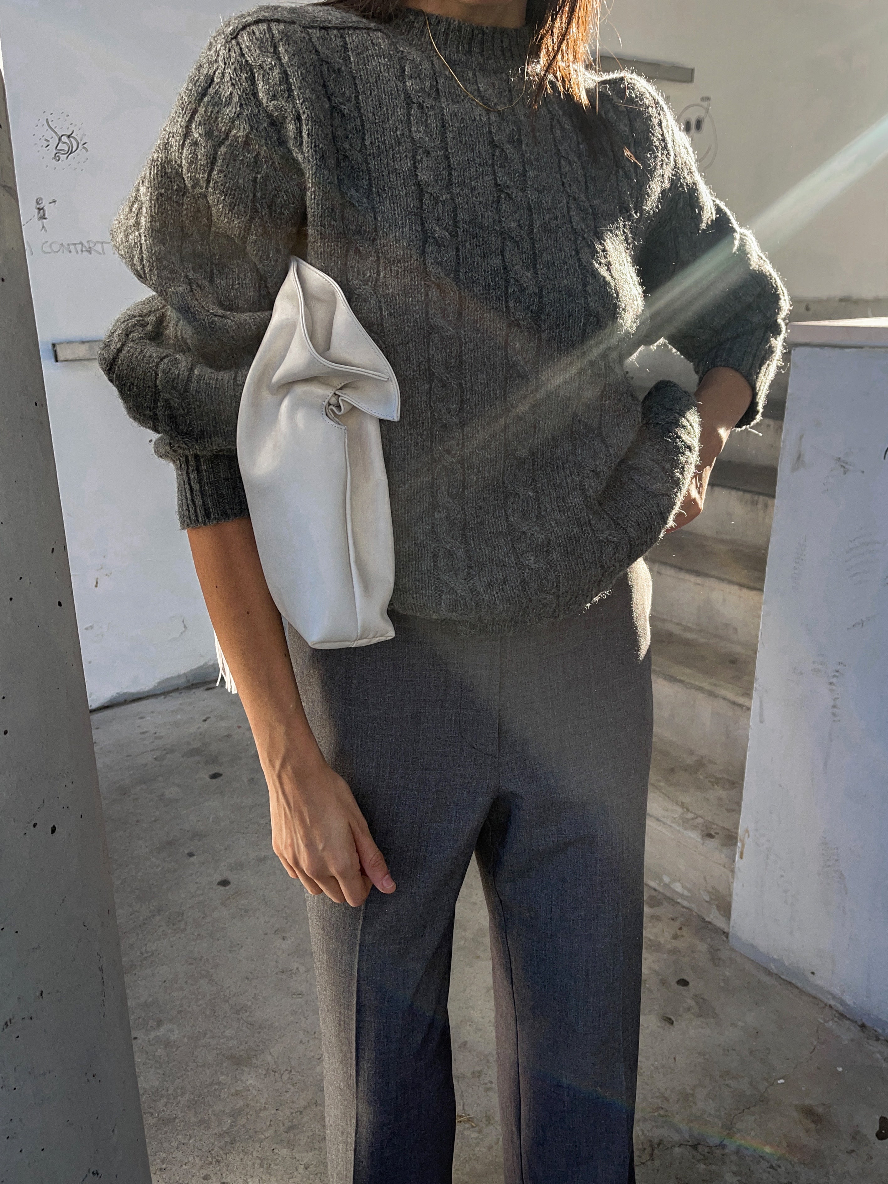 Grey wool jumper