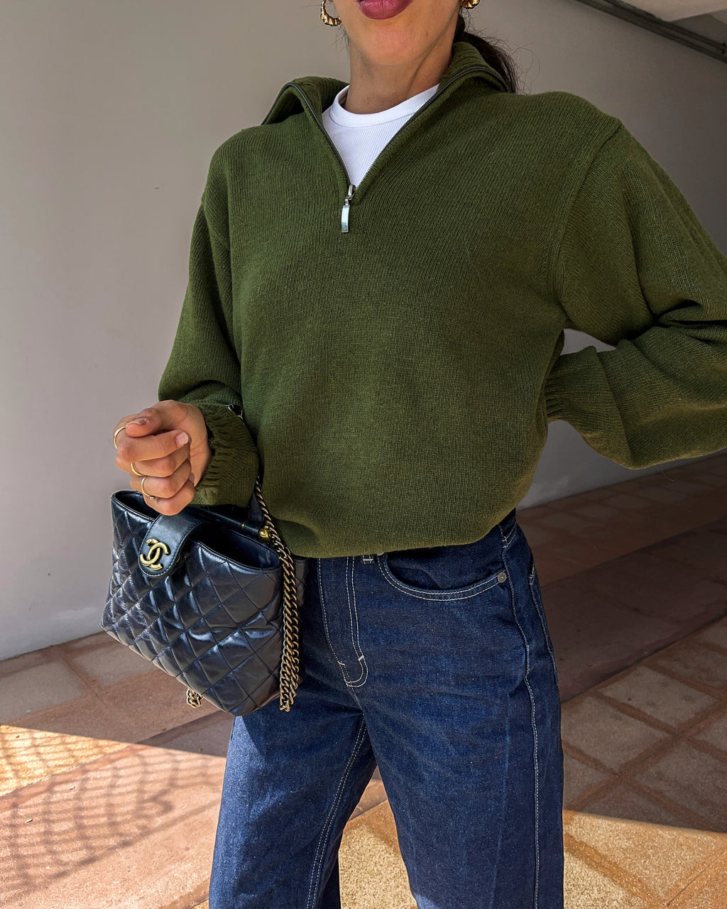 Olive green sweater