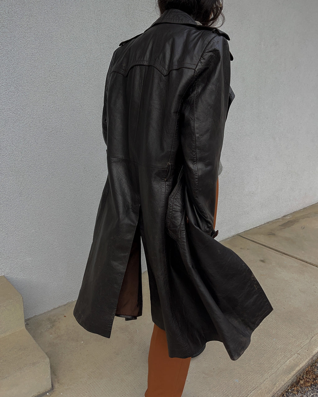 Brown chocolate trench