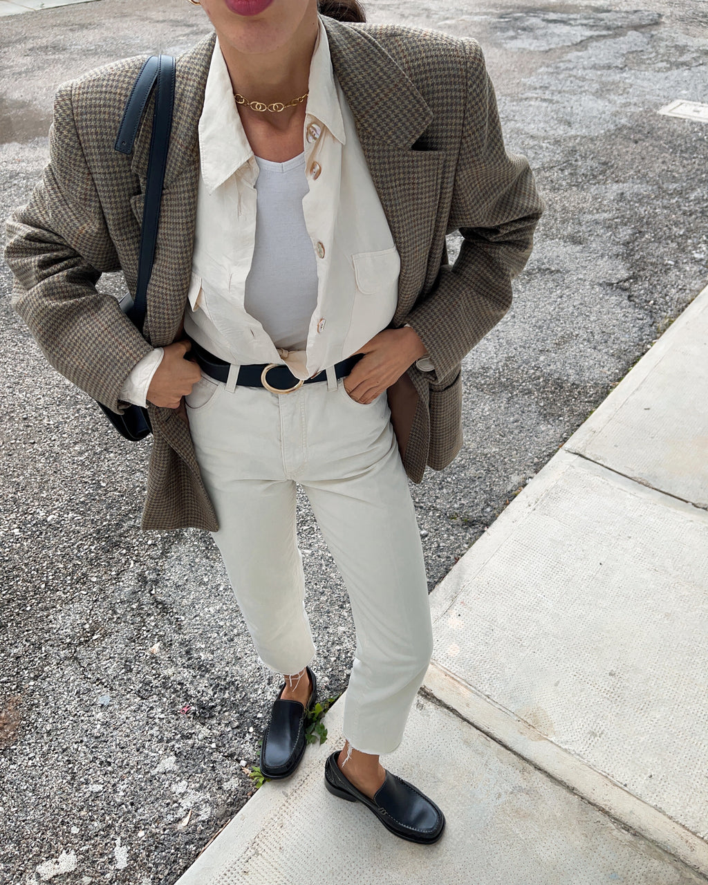 100% wool checkered blazer