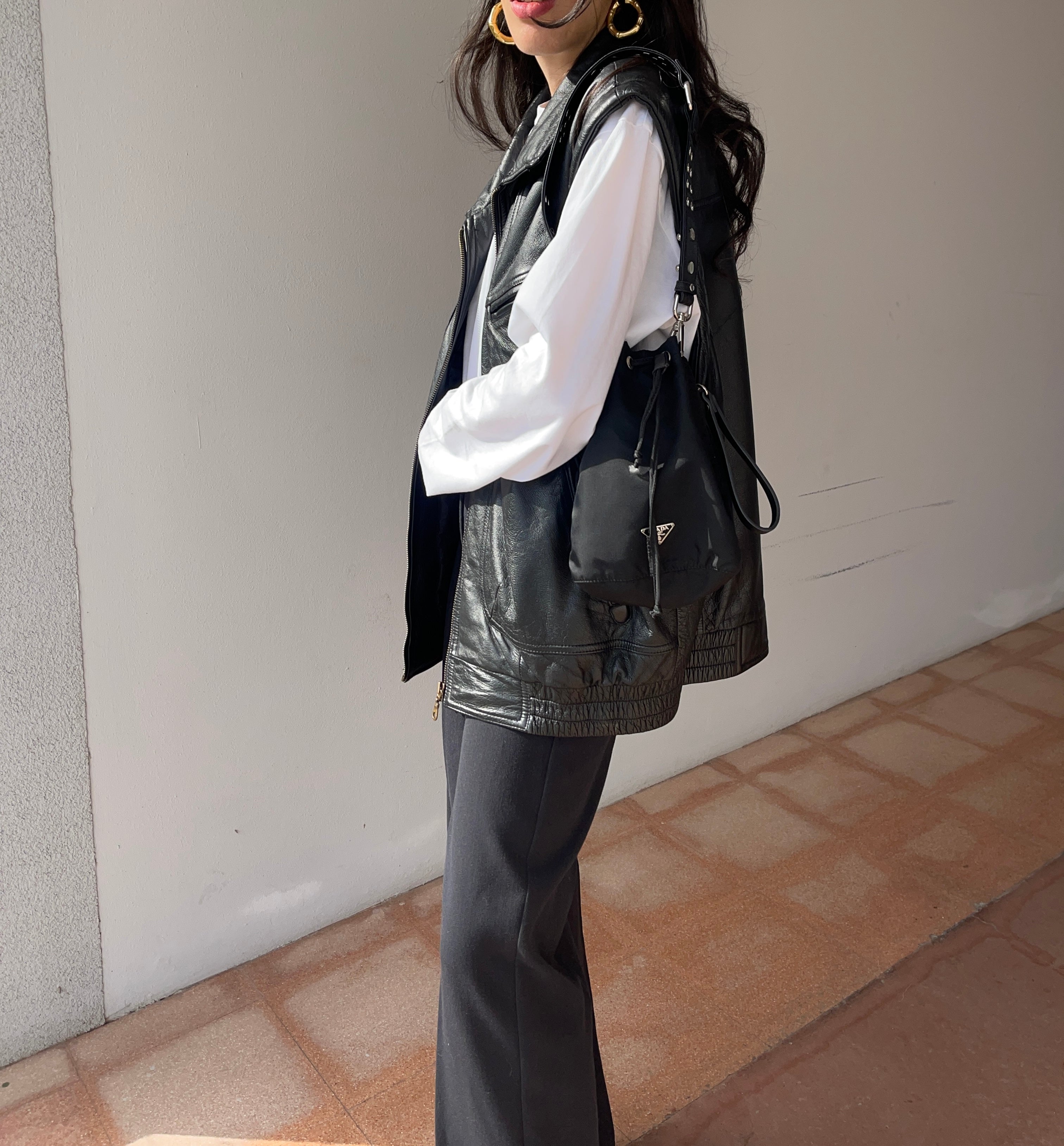 100 leather vest