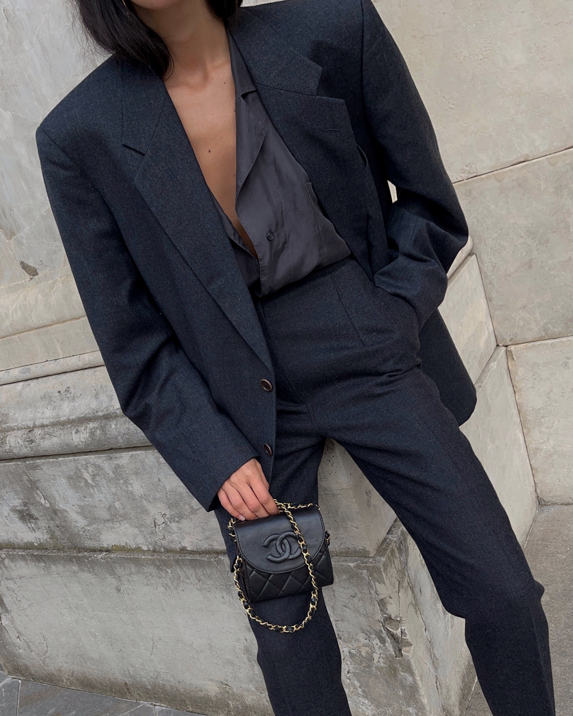 100 wool thick trousers