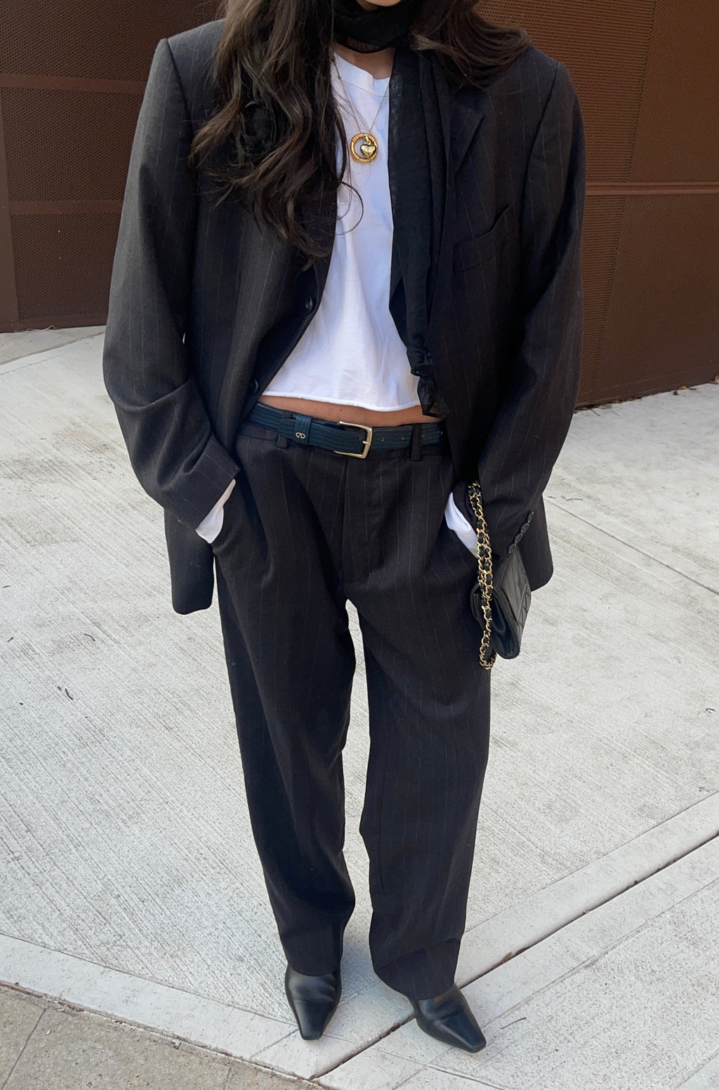 Gessato suit