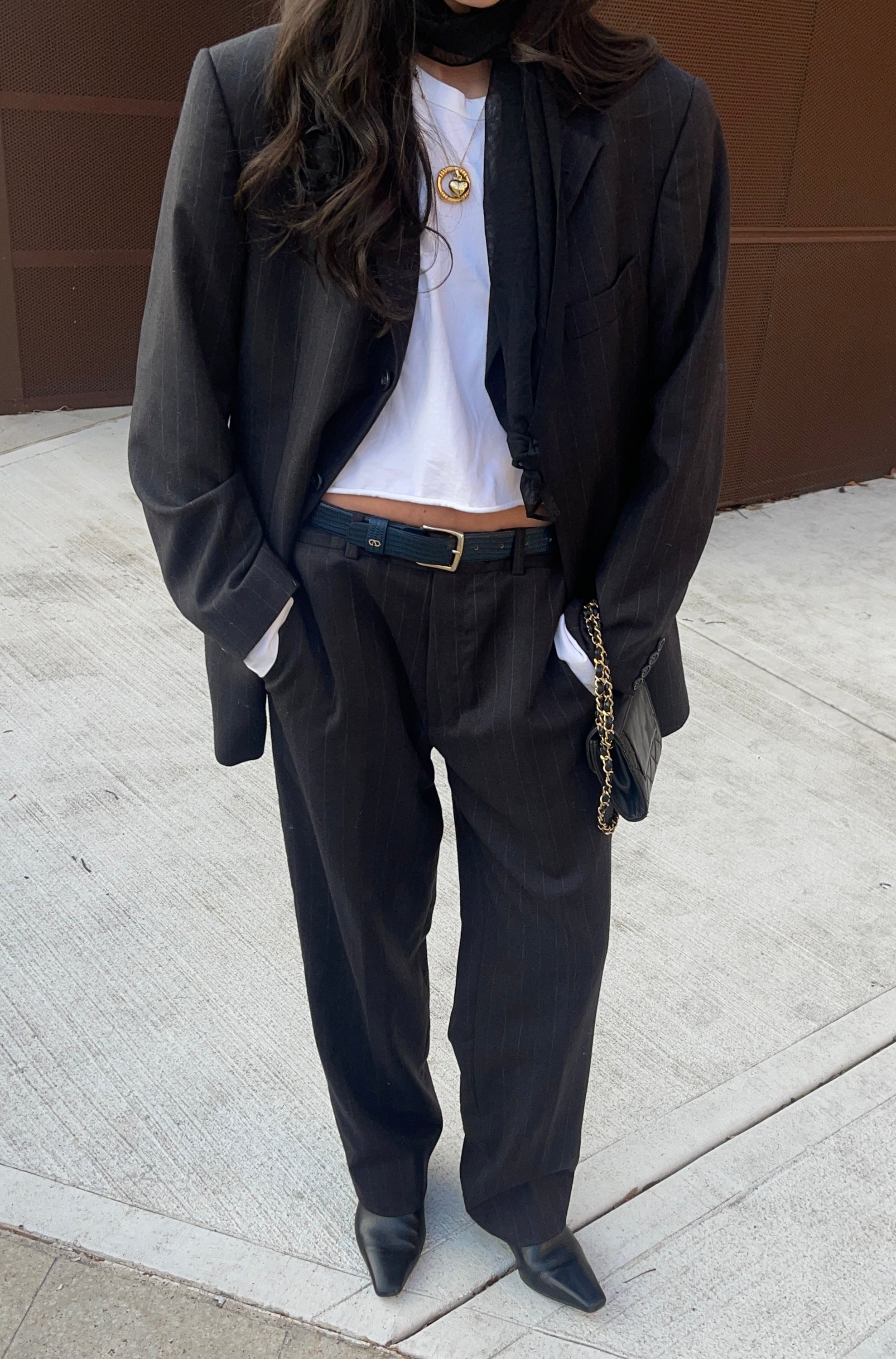 Gessato suit