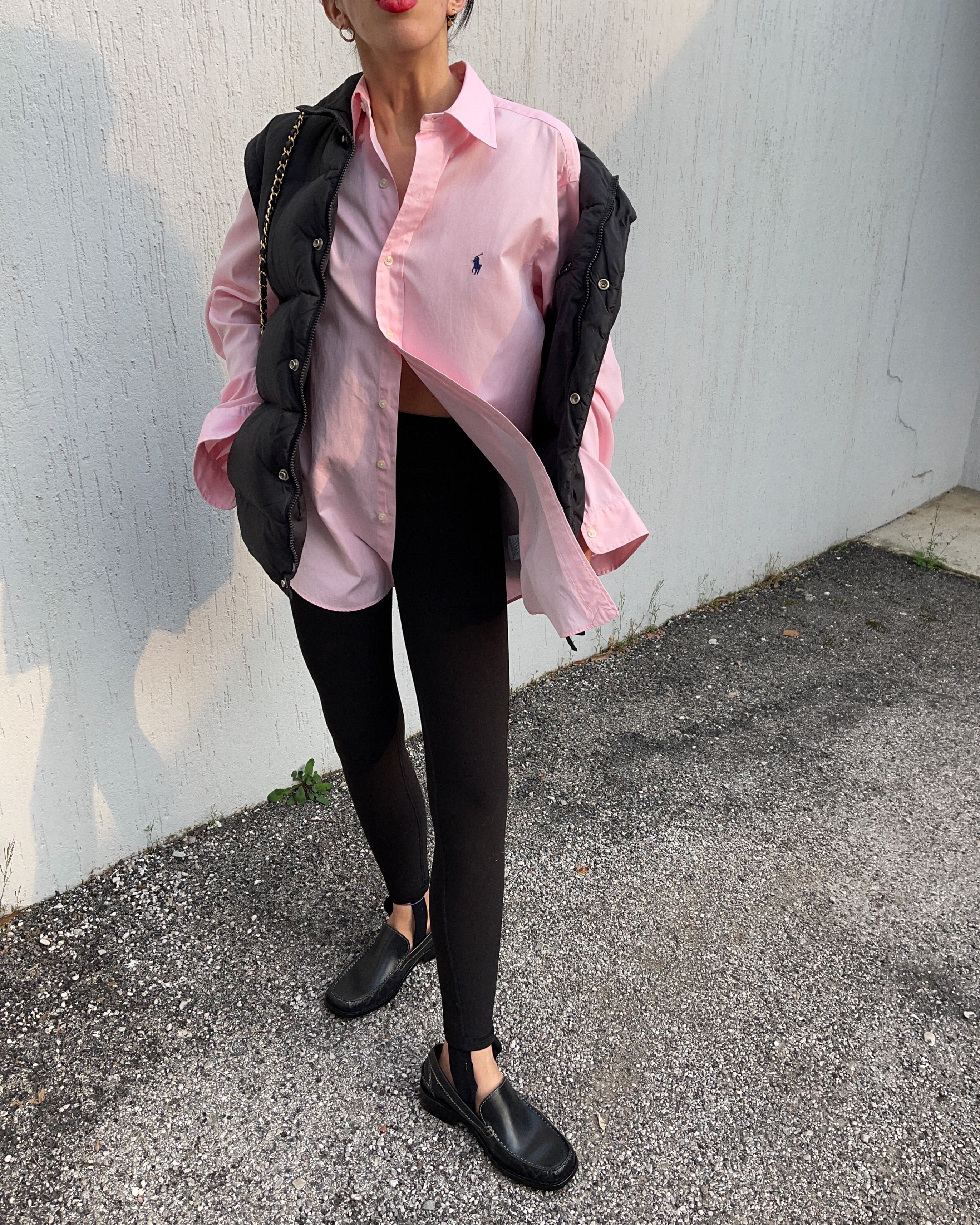 Pink Ralph Lauren button down shirt