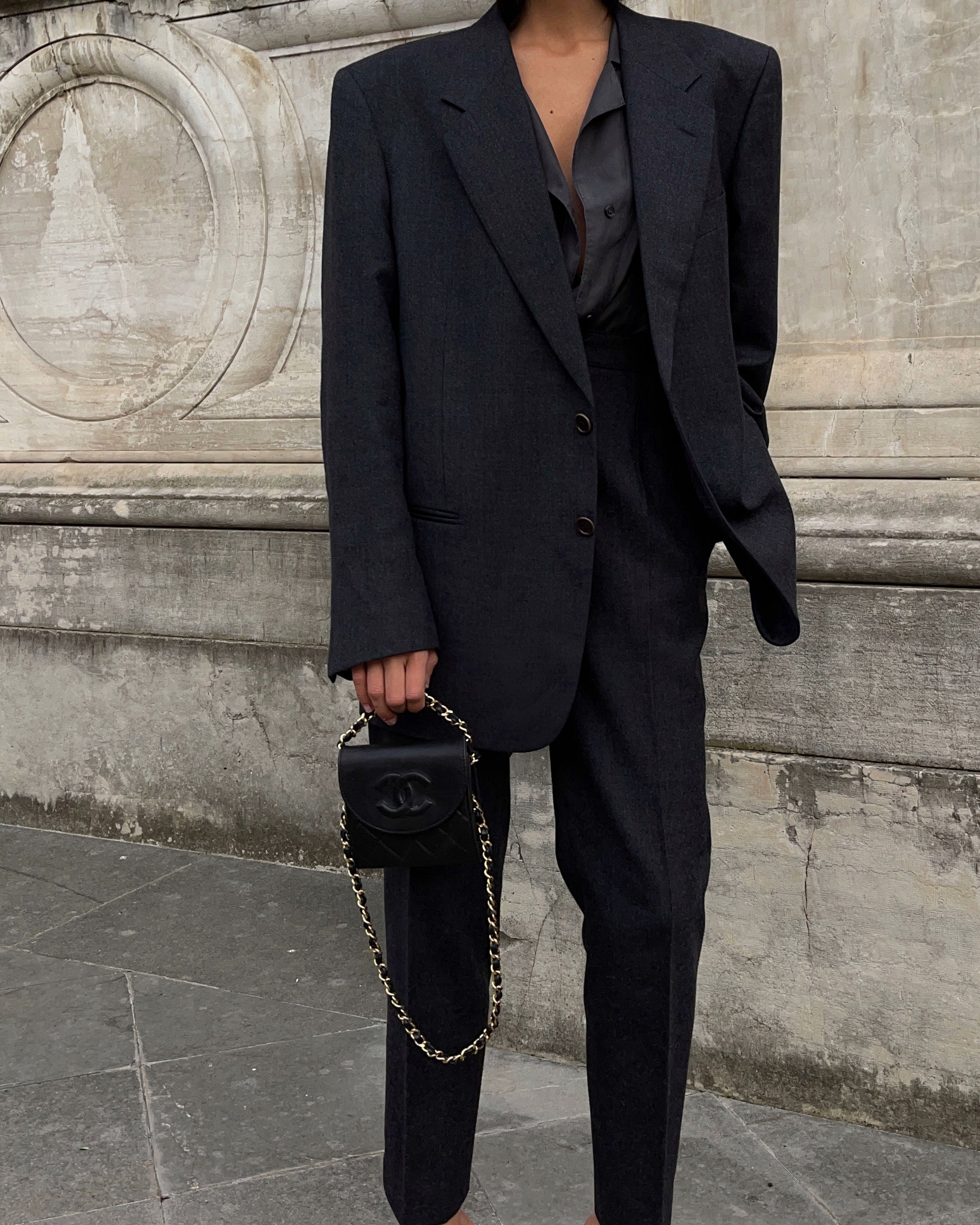 100 wool thick trousers