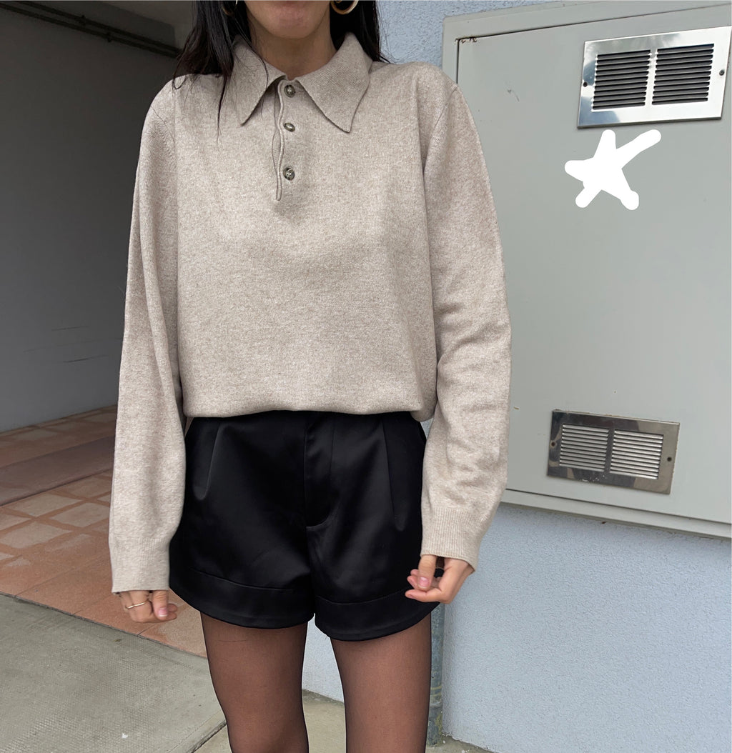 Polo cashmere blend beige*