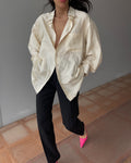 100 silk oversize shirt