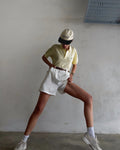Pale yellow Polo Lacoste Vintage