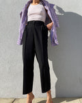 100 wool  jacquard trousers