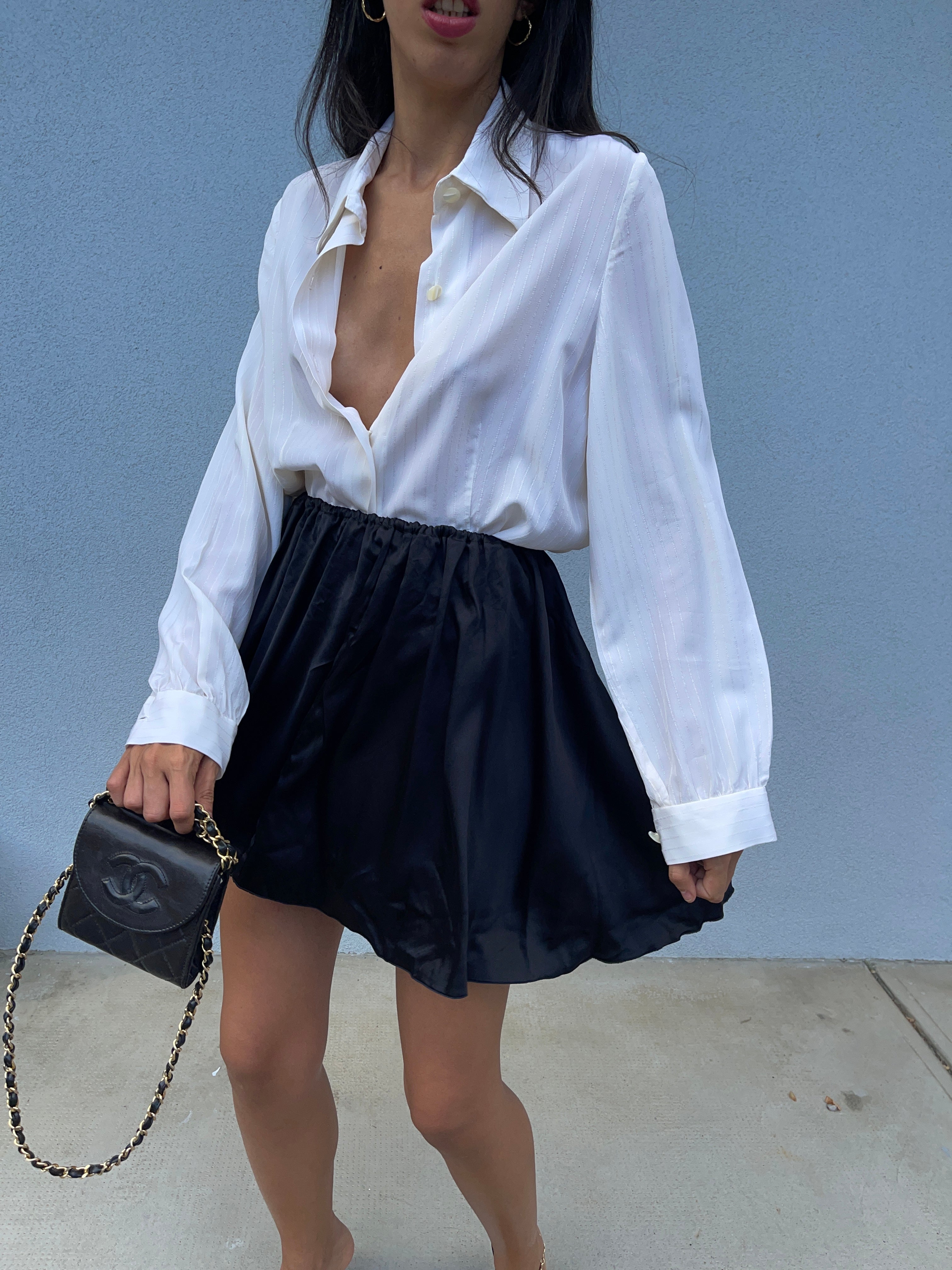 100 silk white shirt