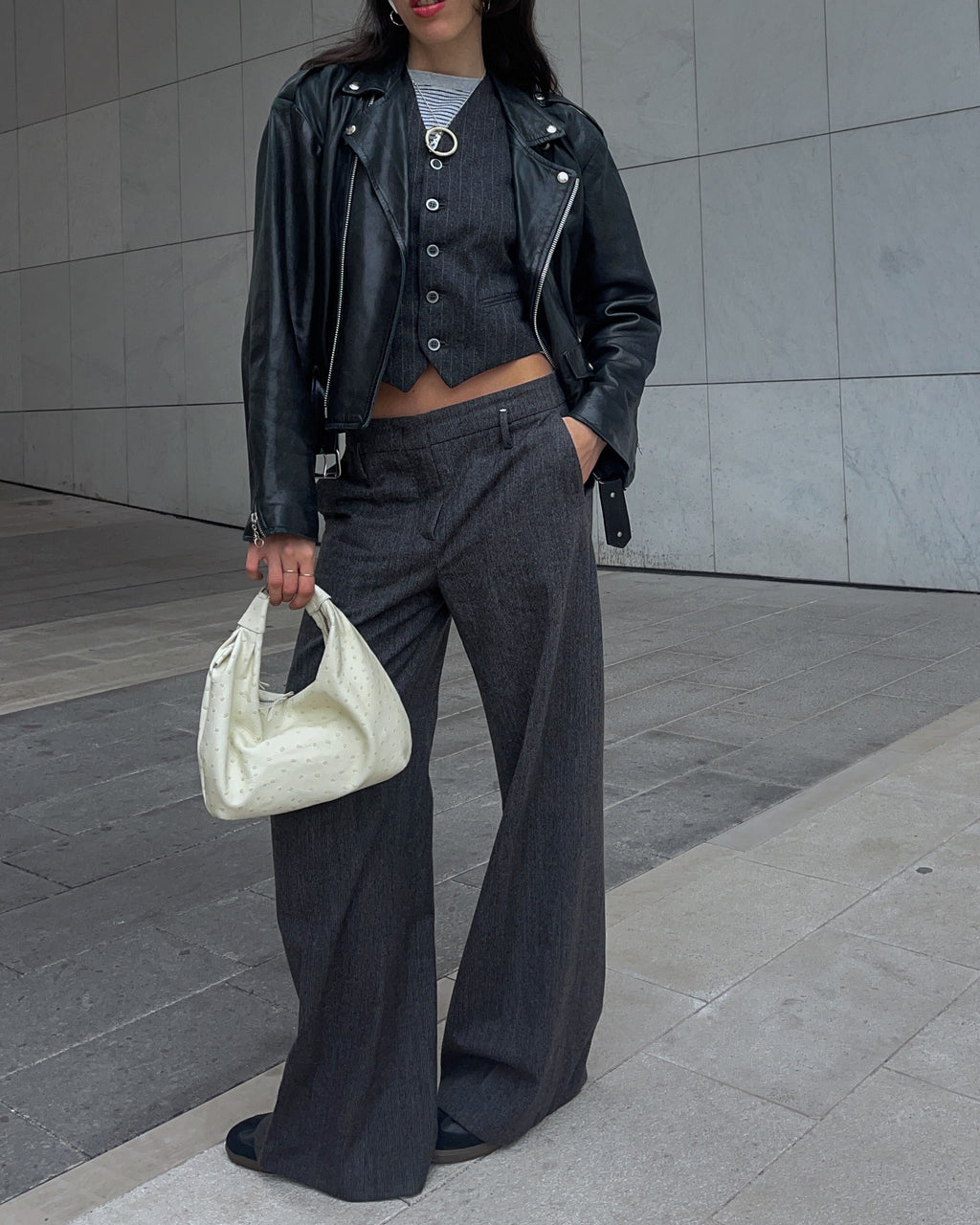 Chiodo vintage pelle